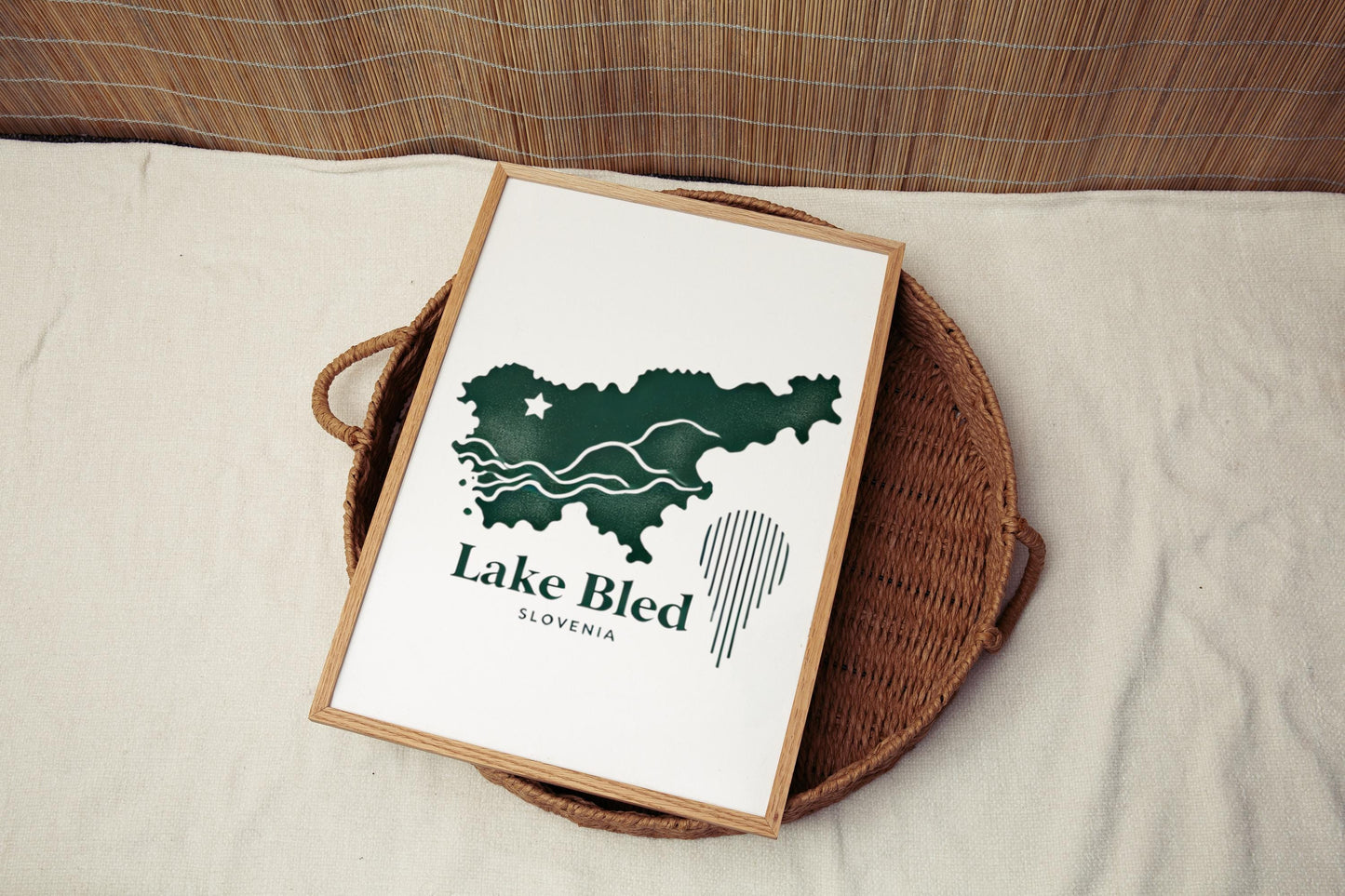 Slovenia Lake Bled Wall Art Print - Travel Home Decor, Slovenia Gift, Housewarming & Beautiful Landscape Artwork
