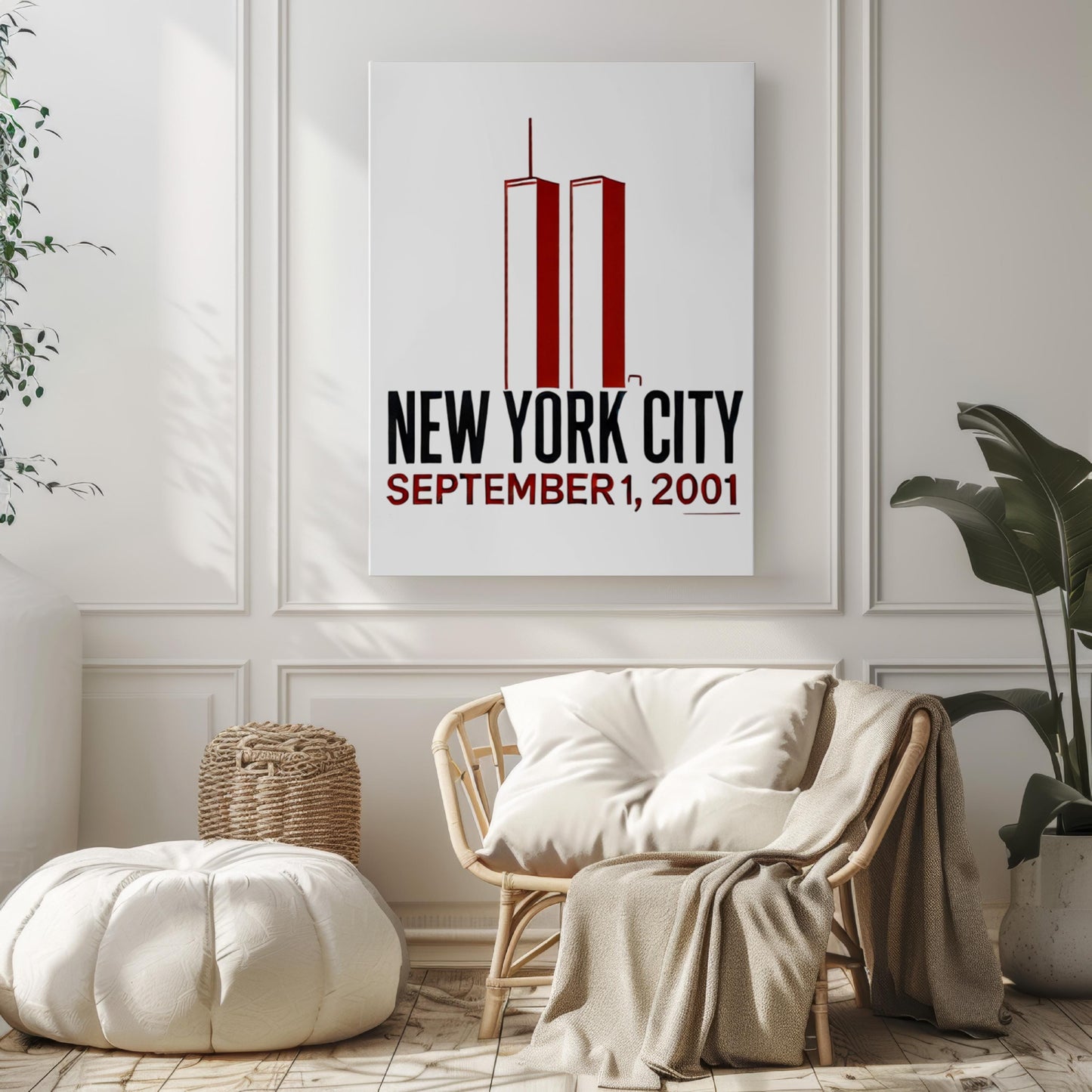Twin Towers Wall Art Print – NYC Travel Decor, New York City Gift, Housewarming & College Room Artwork