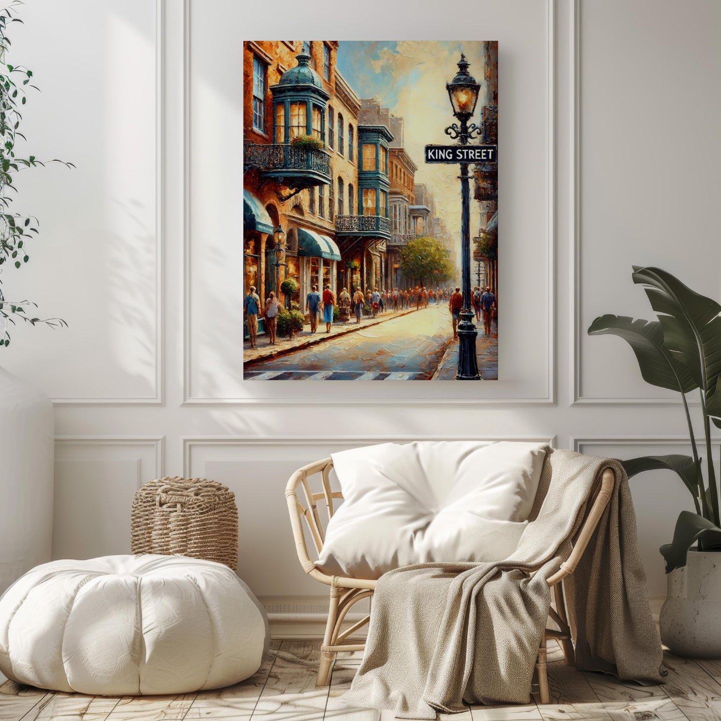Charleston King St Wall Art Print - South Carolina Travel Poster & Housewarming Gift Decor