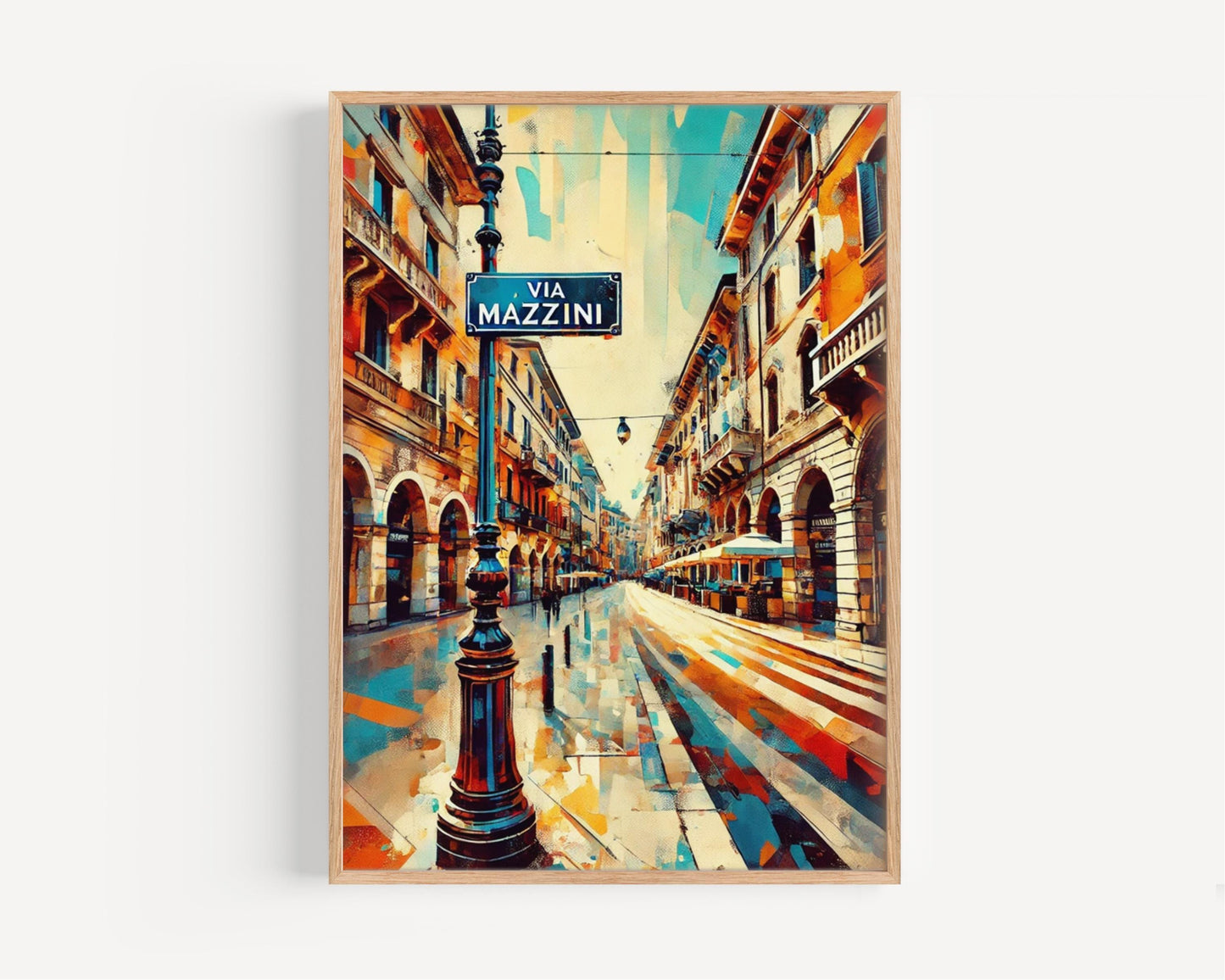 Verona Wall Art Via Mazzini Print Travel Poster Italian Decor Verona Gift Housewarming Gift