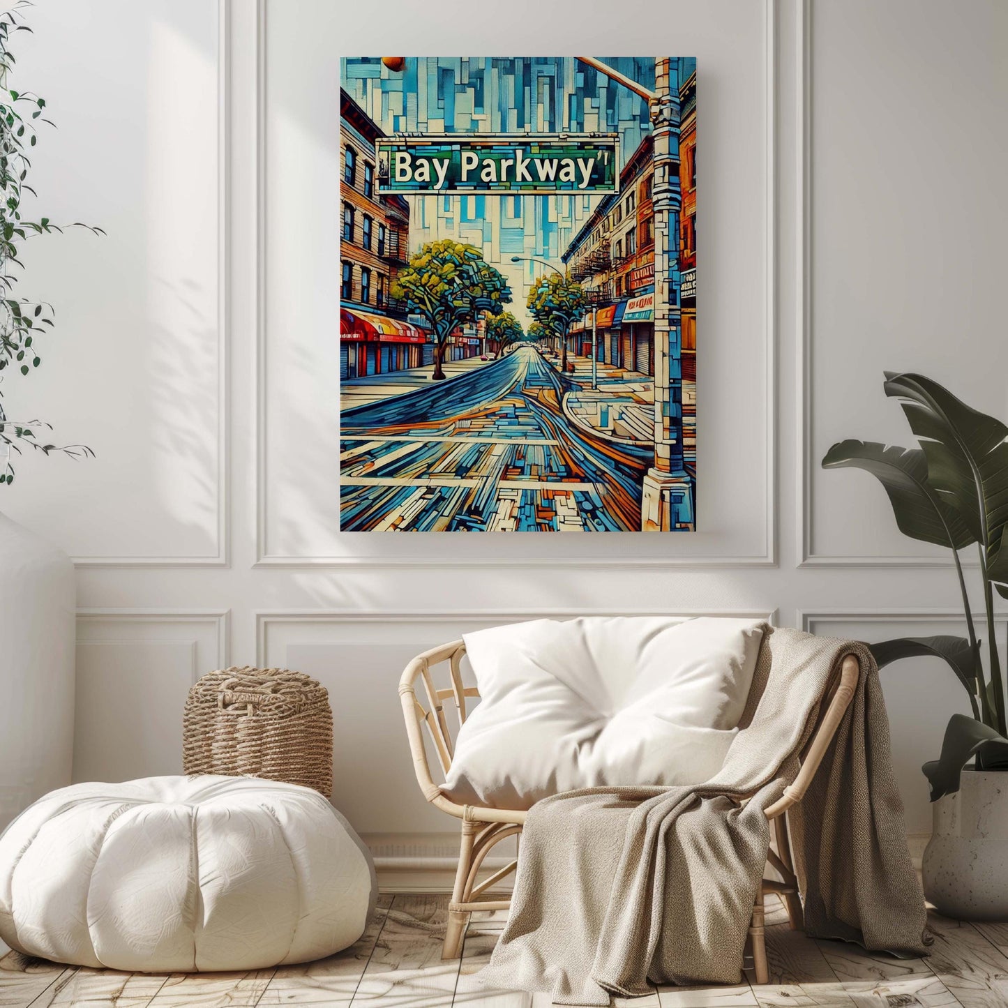 Bay Parkway Print - Brooklyn Wall Art Travel Poster, New York Artwork, Housewarming Gift, Brooklyn Decor, Bay Parkway Wall Art