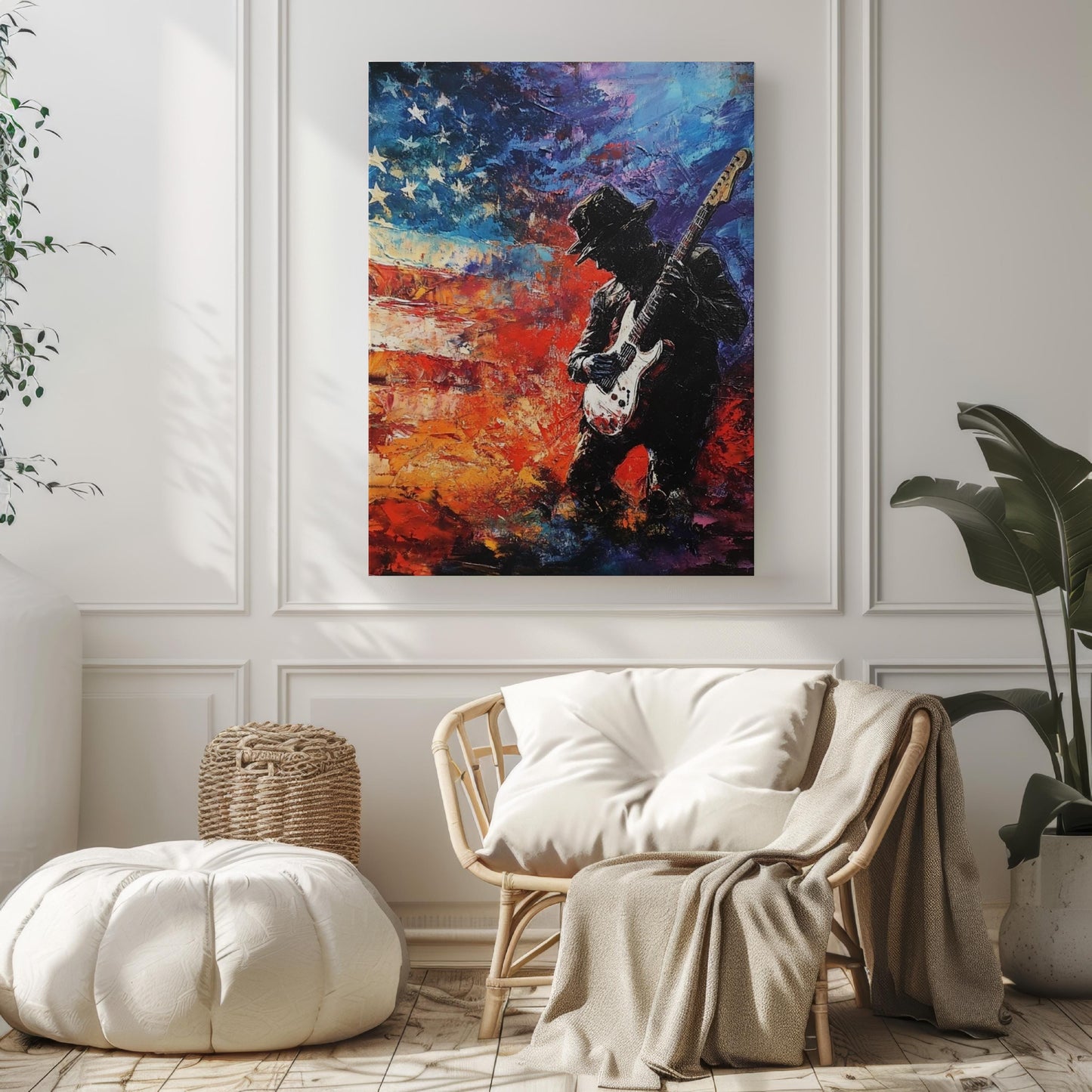 American Jazz Art Abstract USA Wall Art Patriotic United States Poster Independence Home Decor