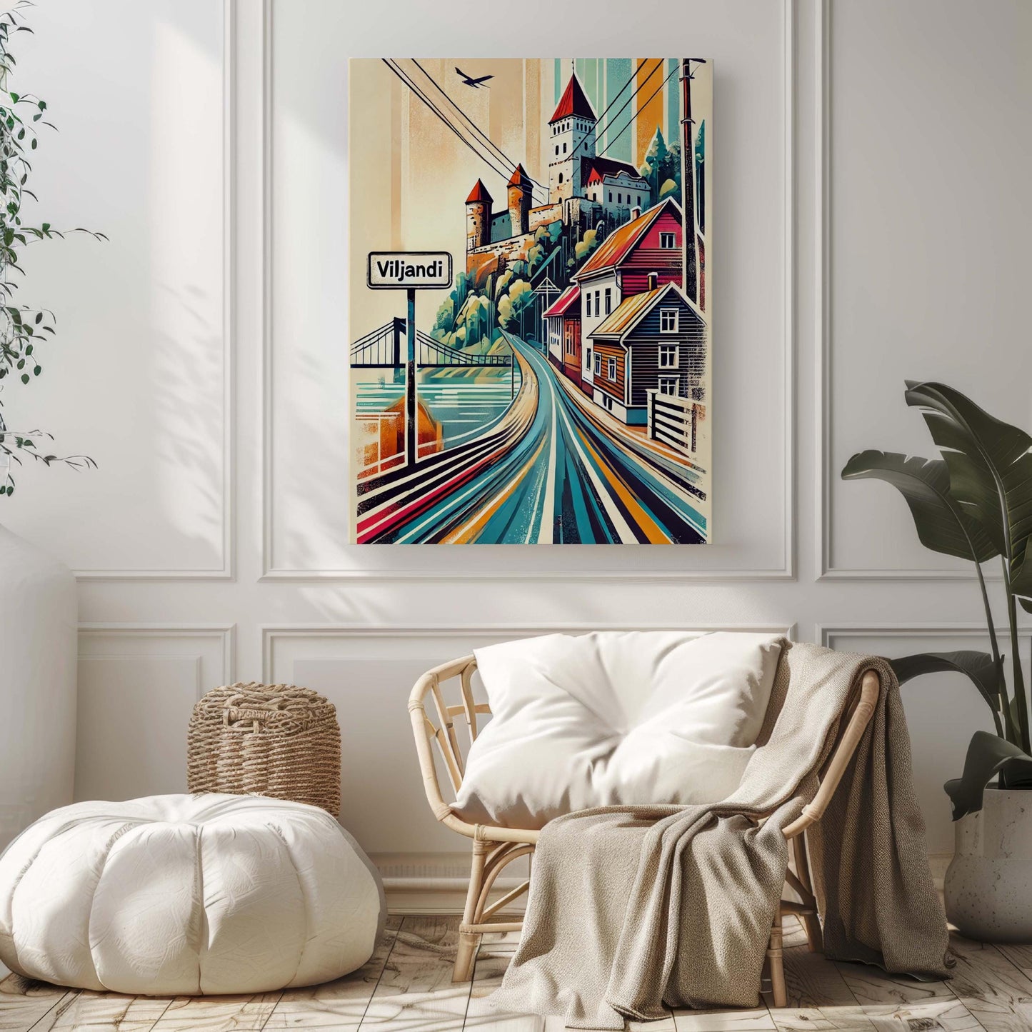 Viljandi Art Print – Estonia City Wall Art, Travel Poster, European Home Decor, Housewarming Gift, Viljandi Travel Print, Estonia Art Decor