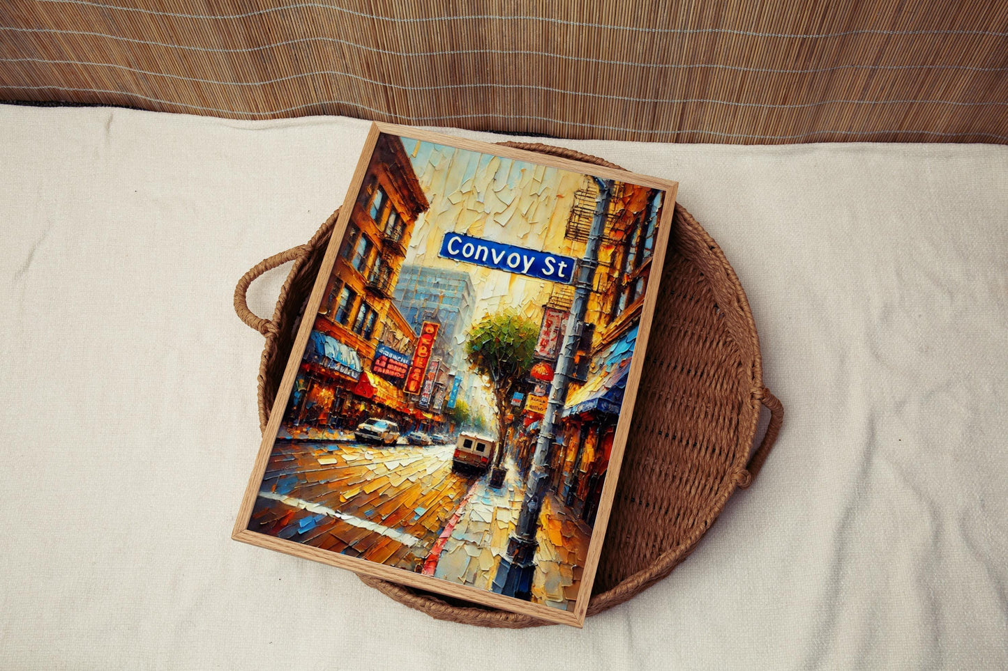 San Diego Convoy Street Wall Art Print – California Travel Poster, Housewarming Gift, San Diego Map Decor, Modern Home Art