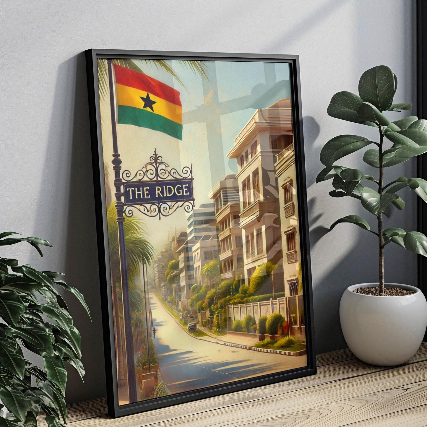 The Ridge Wall Art Print - Accra Travel Poster, Ghana Souvenir, Housewarming Gift, Stylish Ghana Art Decor