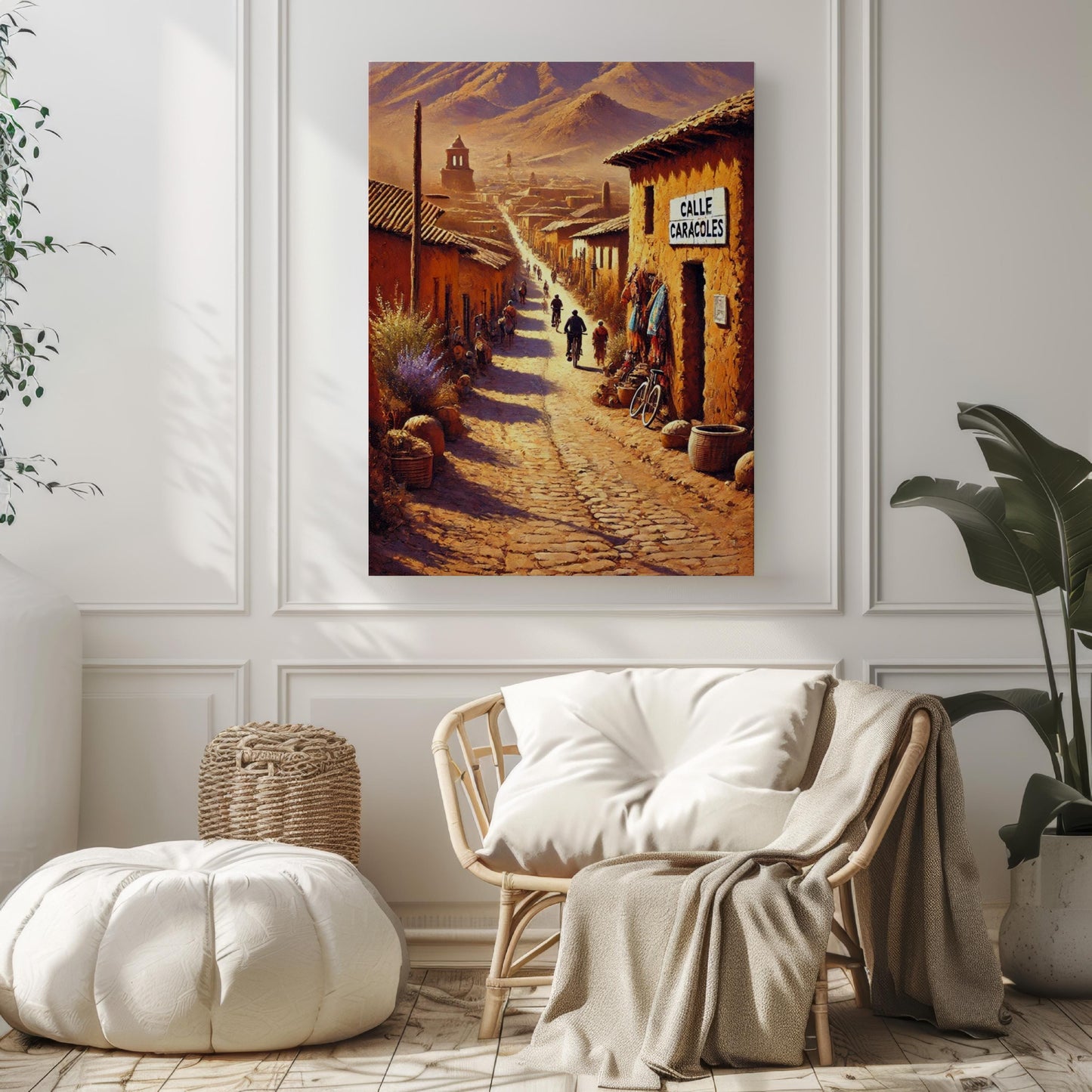 Calle Caracoles Wall Art, San Pedro de Atacama Print, Chile Travel Poster, Desert Magic Home Decor, Rustic Street Scene, Gift for Travelers
