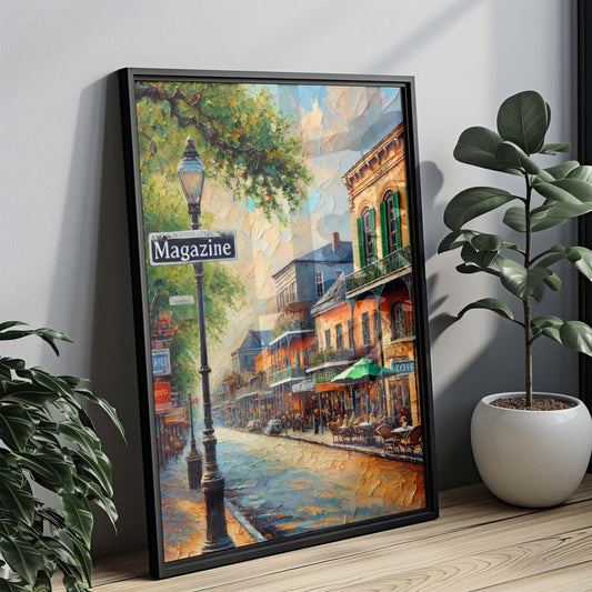 Magazine St Print - New Orleans Wall Art, Louisiana Travel Poster, Housewarming Gift