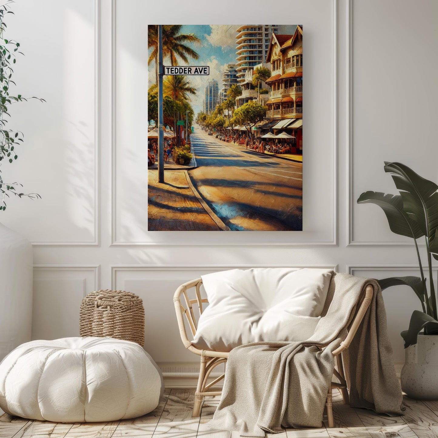 Gold Coast Tedder Ave Wall Art - Australian Travel Print & Poster, Gold Coast Gift, Housewarming Decor, Coastal Home Art