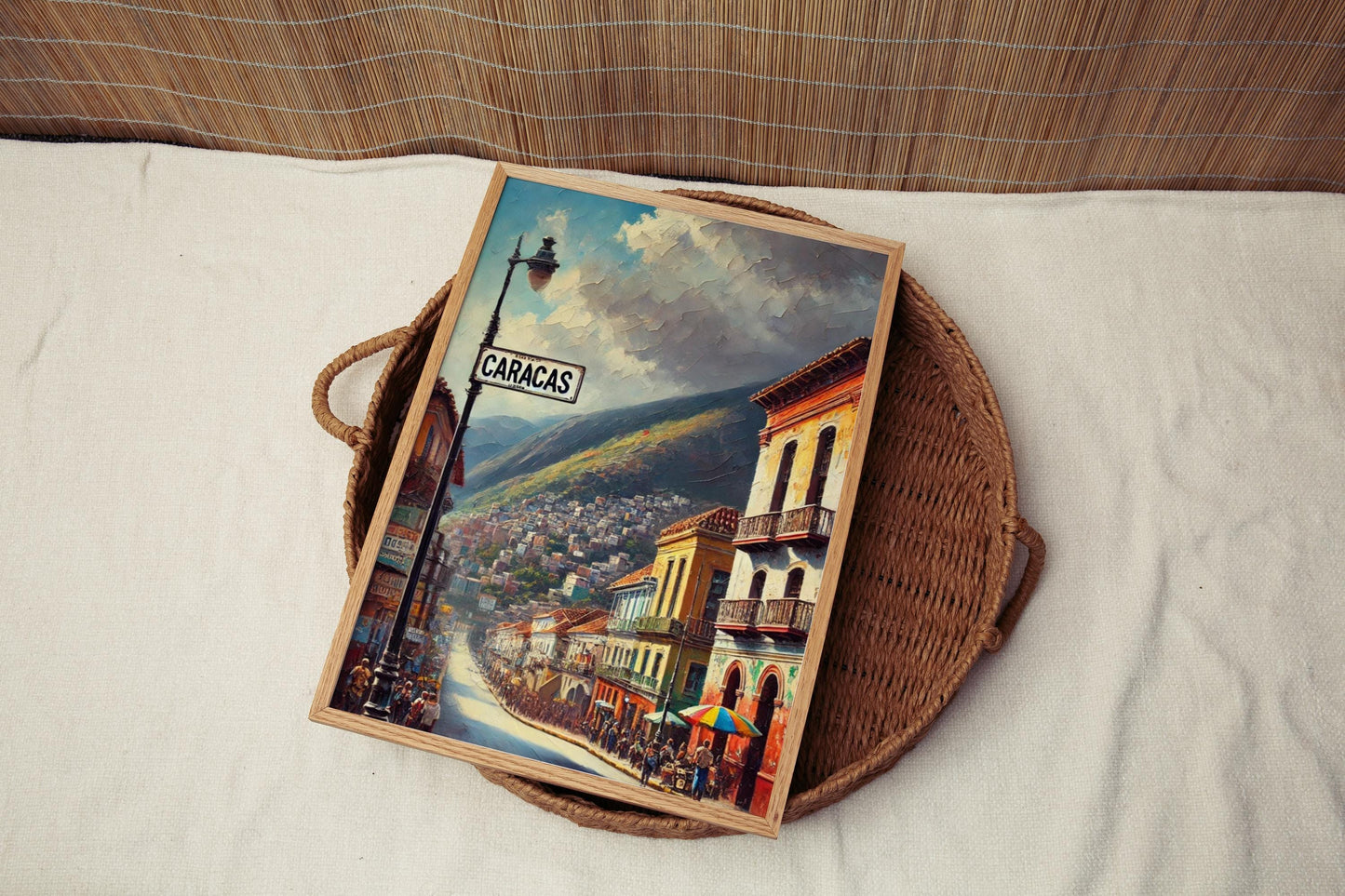 Venezuela Caracas Wall Art Print – South American Travel Poster, Housewarming Gift, Venezuela Decor, Venezuela Map, Venezuela Travel Art