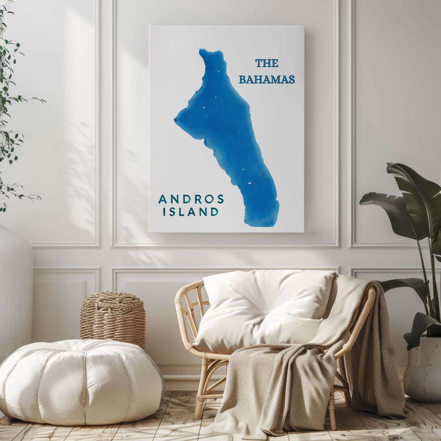 Andros Print Bahamas Wall Art Travel Beach Decor Coastal Home Decor Vacation Gift Housewarming College Room Art