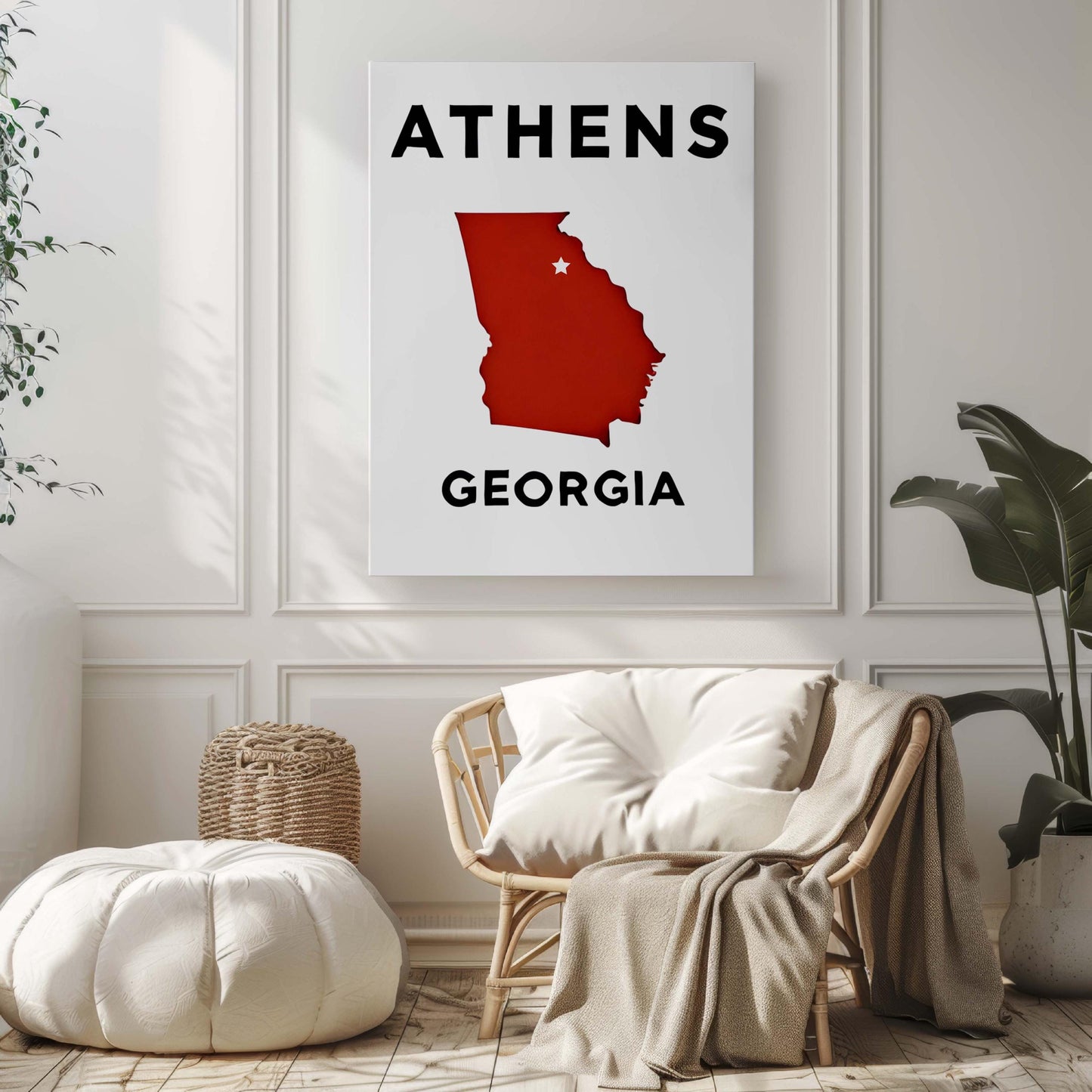 Athens Print - Athens Georgia Wall Art, Travel Decor, College Gift, Housewarming & Home Decoration, Unique Georgia Art Poster