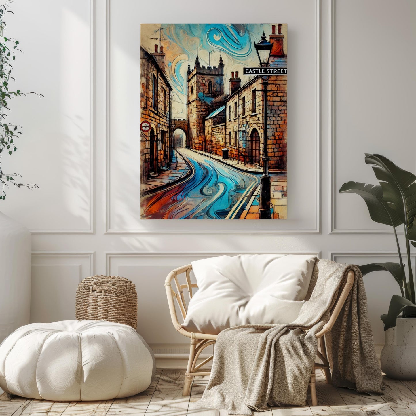 Wall Art Castle St Print Canterbury England Travel Poster, Castle Street Artwork, Housewarming Gift, UK Gift, Cityscape Wall Decor