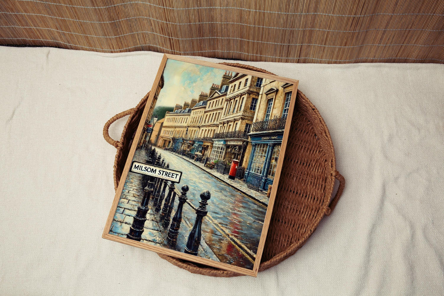 England Milsom Street Wall Art Print - Bath Travel Poster, Housewarming Gift, UK Home Decor, Milsom St Artwork