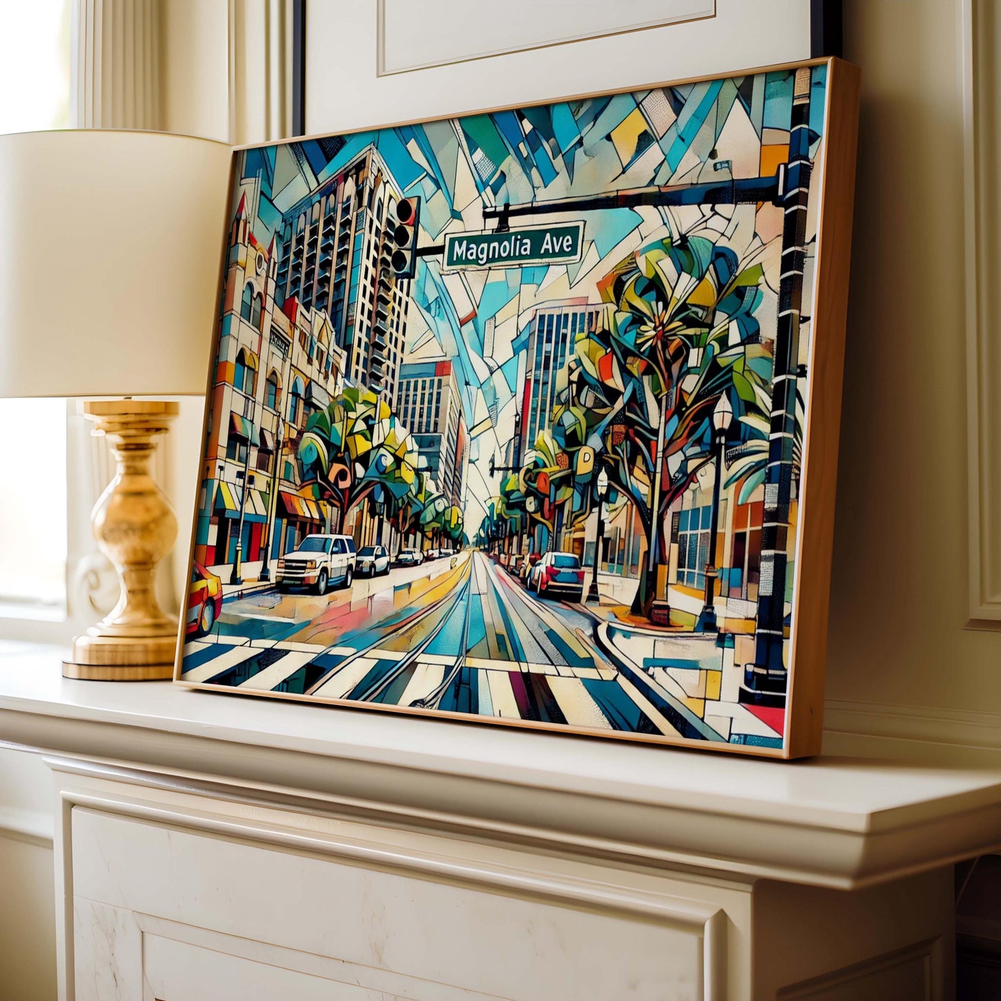 Magnolia Ave Print - Orlando Travel Wall Art, Florida Home Decor, Housewarming Gift, Scenic Magnolia Avenue Poster, FL Art & Souvenir
