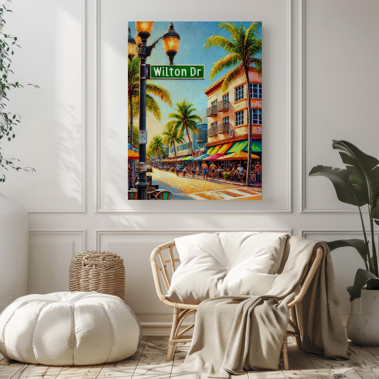 Wilton Manors Wall Art Print, Florida Travel Poster, Personalized City Gift, Wilton Drive Souvenir, Modern State Art Home Decor