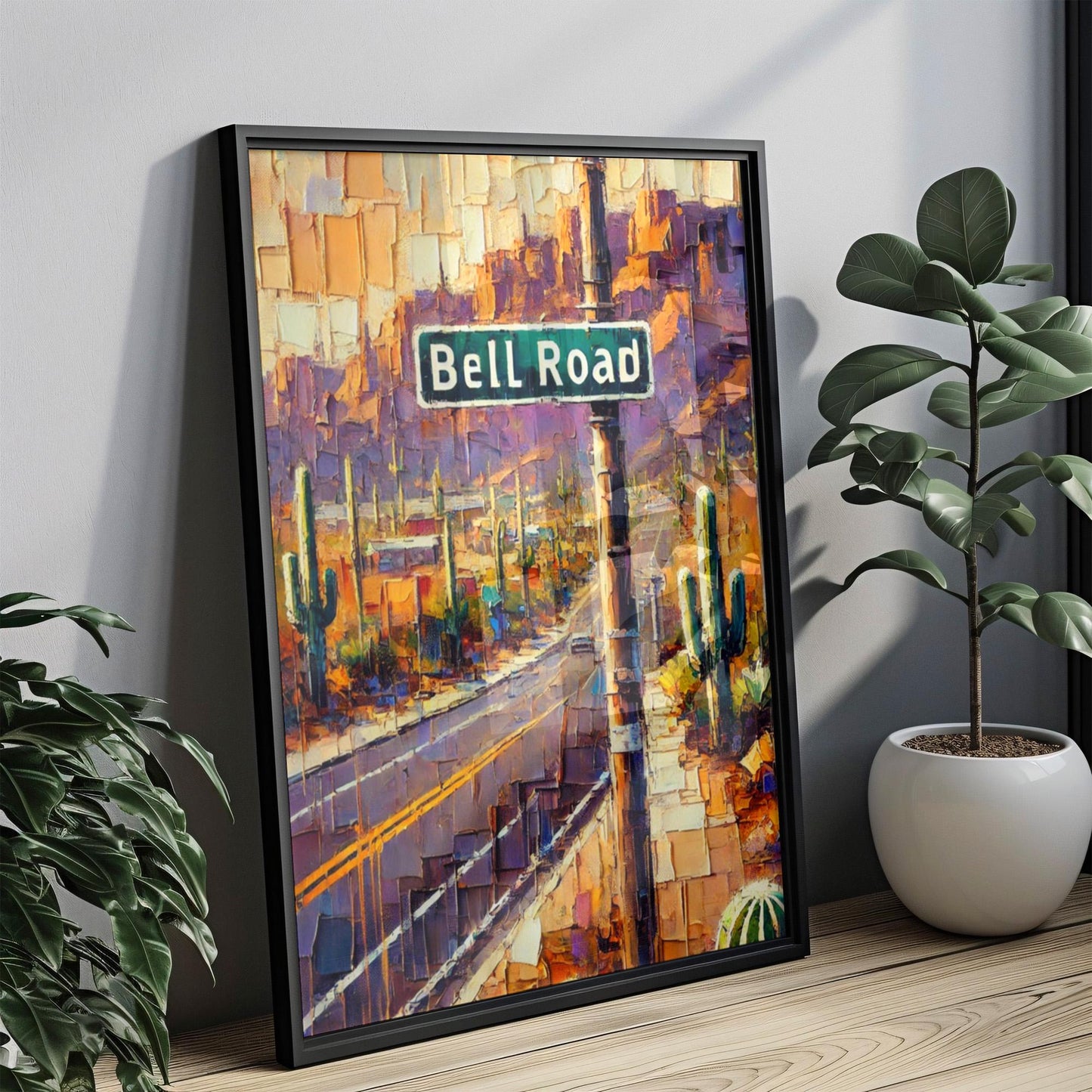 Bell Road Wall Art, Phoenix Print, Arizona Art, “City” Gift, Travel Souvenir, Travel Poster, “State” Art, PERSONALIZED GIFT