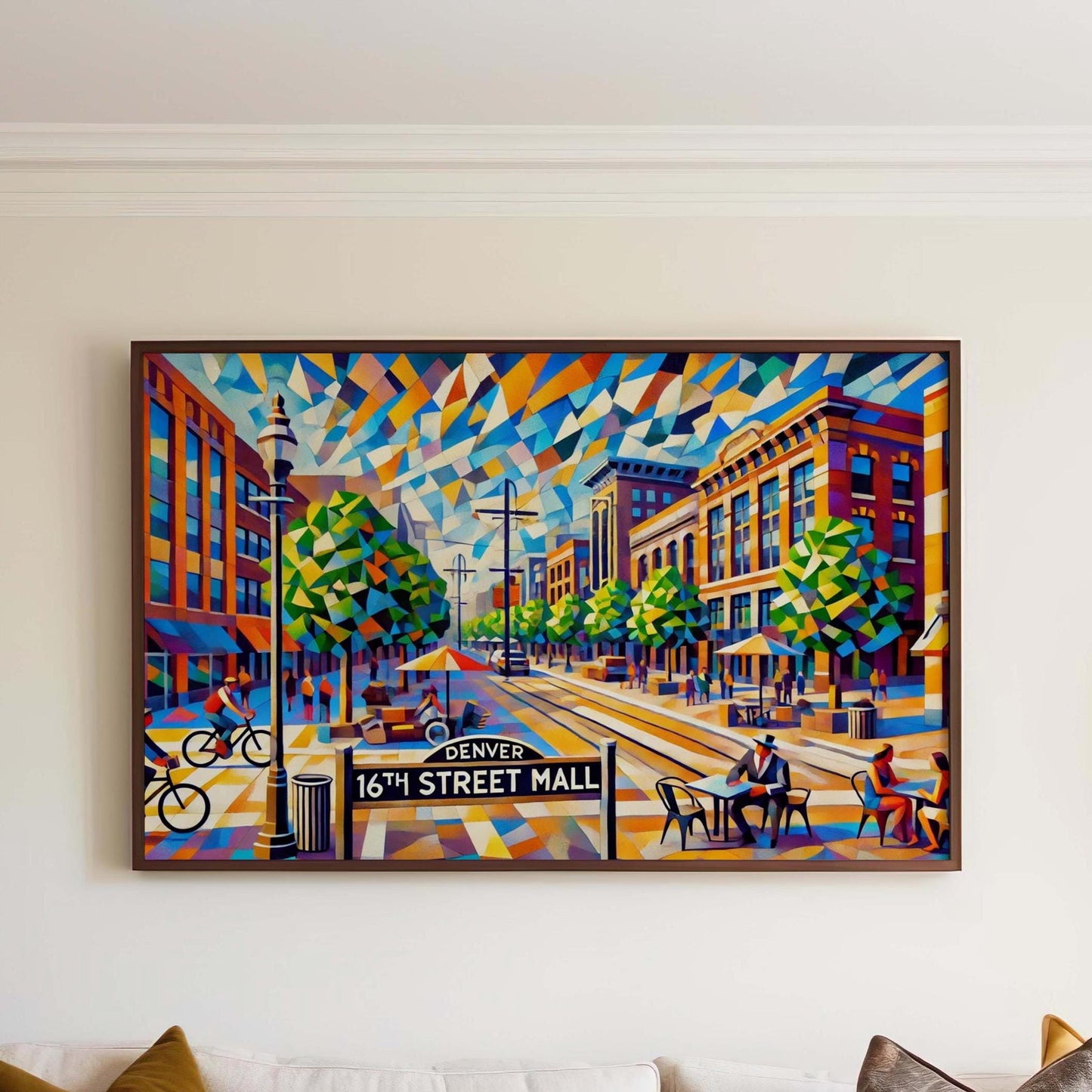 16th Street Mall Wall Art - Denver Travel Print & Poster, Colorado Gift, Housewarming Decor, Sixteenth Street Mall Art, Urban Cityscape