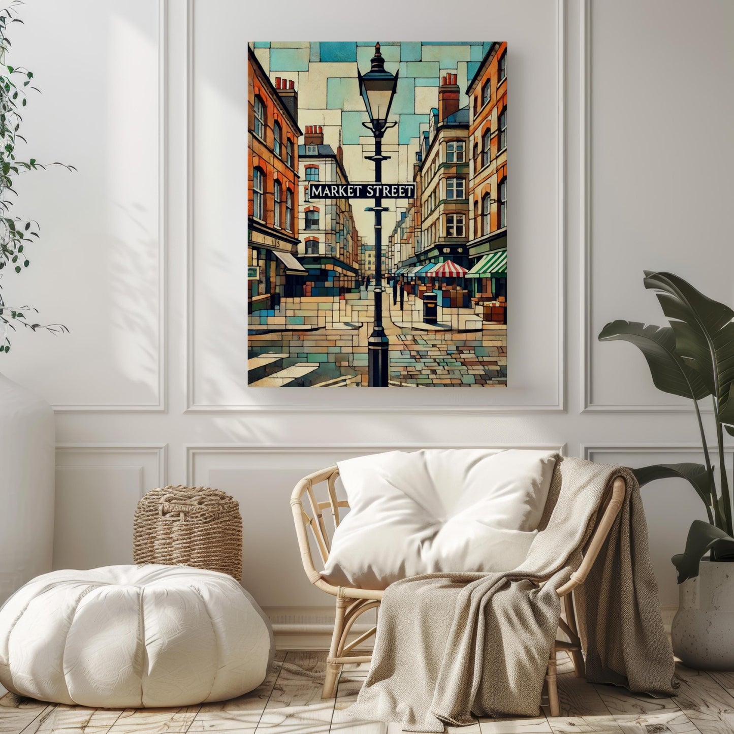 Manchester Market St Wall Art Print - Travel Poster & England Decor, Housewarming Gift, Manchester City Map Art, UK Travel Wall Decor