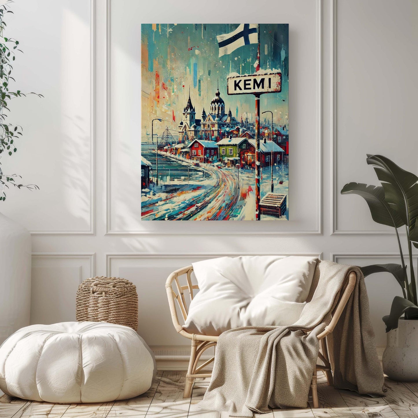 Kemi Art Print - Finland City Travel Poster, Modern Wall Art, Housewarming Gift, Scandinavian European Artwork, Kemi Wall Decor