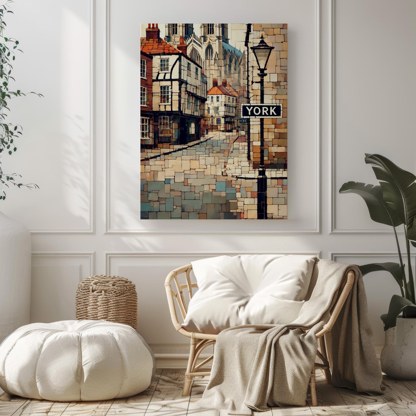 York Wall Art Print, UK Travel Poster & United Kingdom Decor, Housewarming Gift, York City Map Illustration Artwork