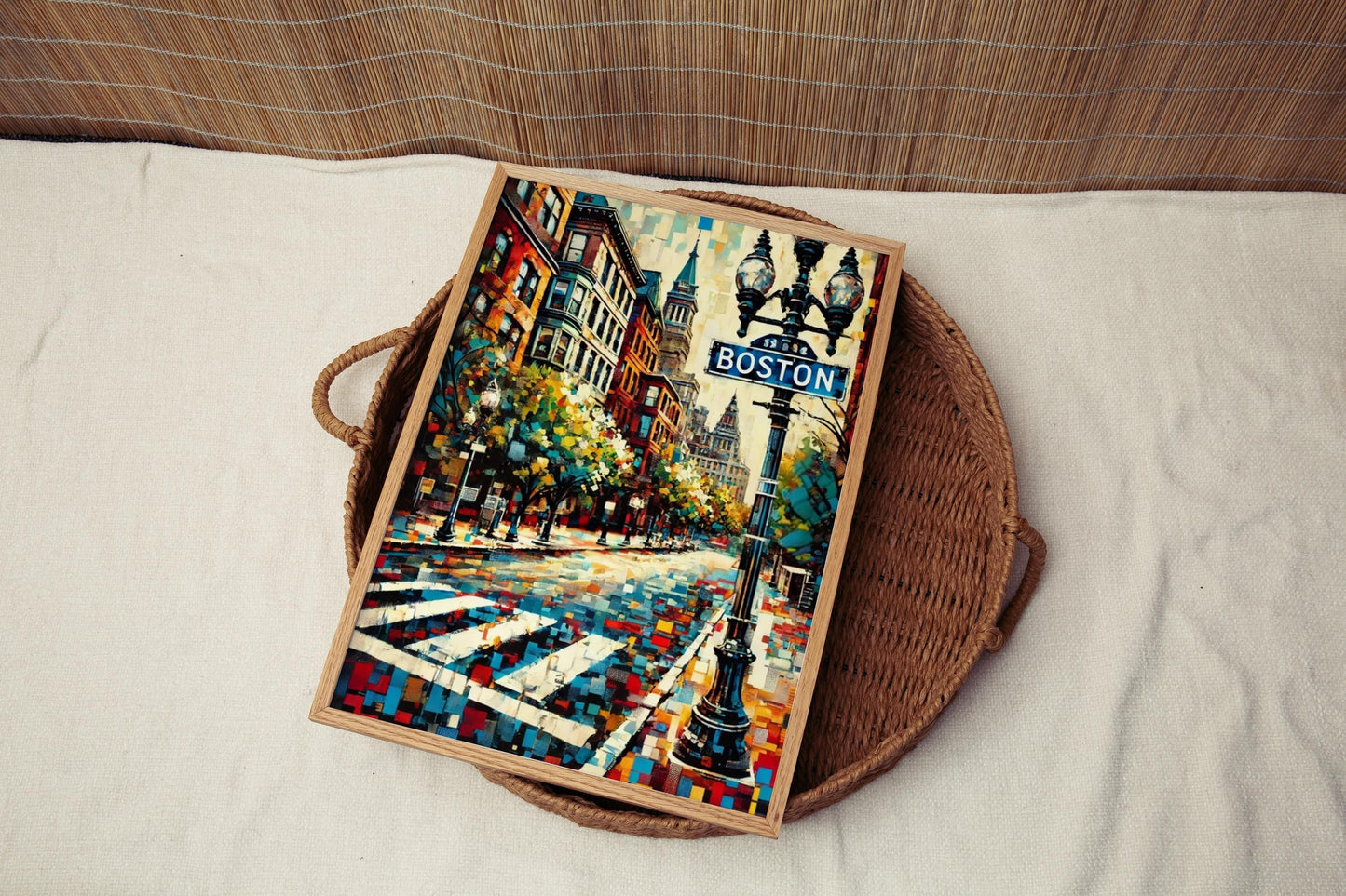 Massachusetts Boston Wall Art Print, Travel Poster & American Decor, Massachusetts Gift, Housewarming Artwork