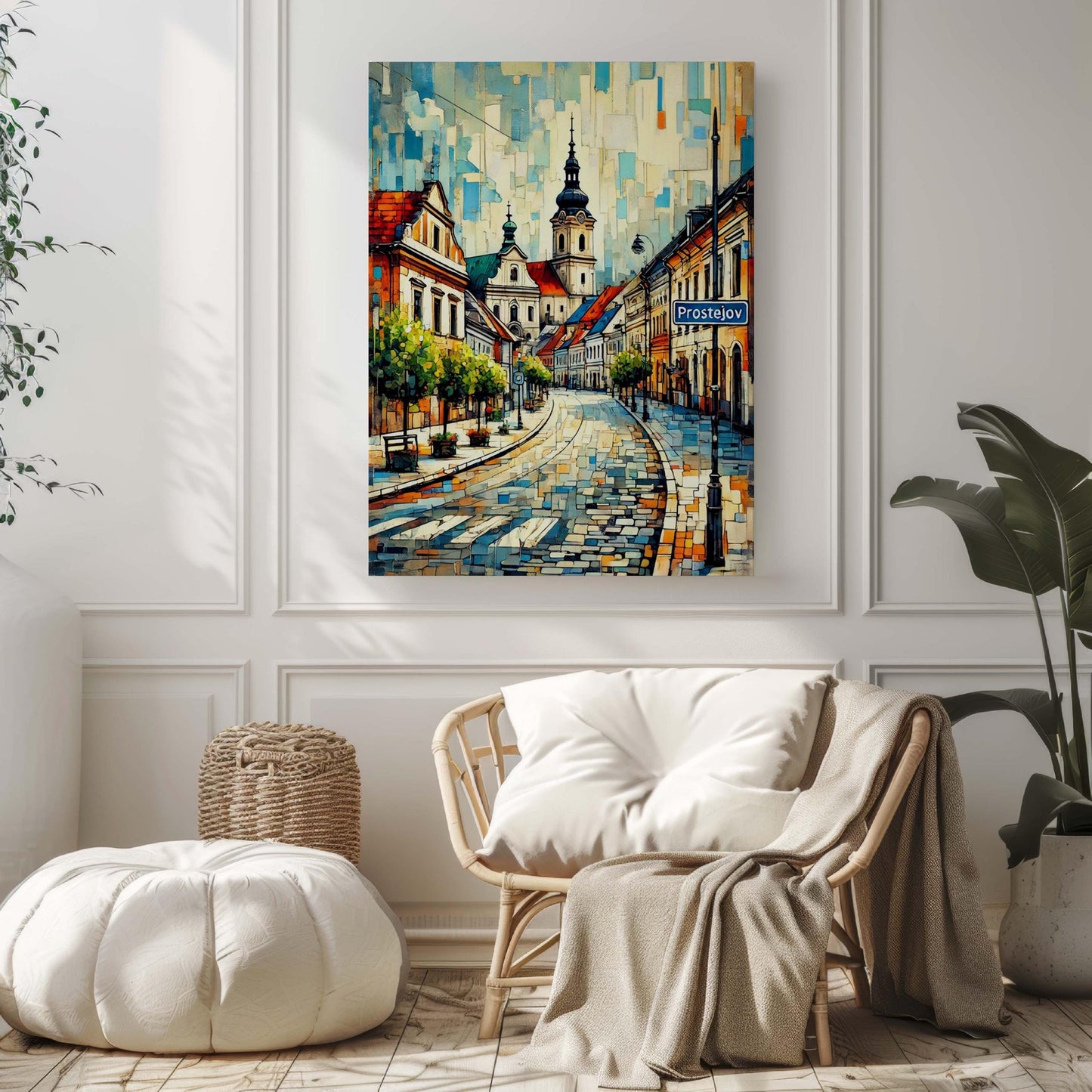 Prostejov Art Print - Czech Republic Travel Poster, City Wall Art, Housewarming Gift, Modern Prostejov Decor