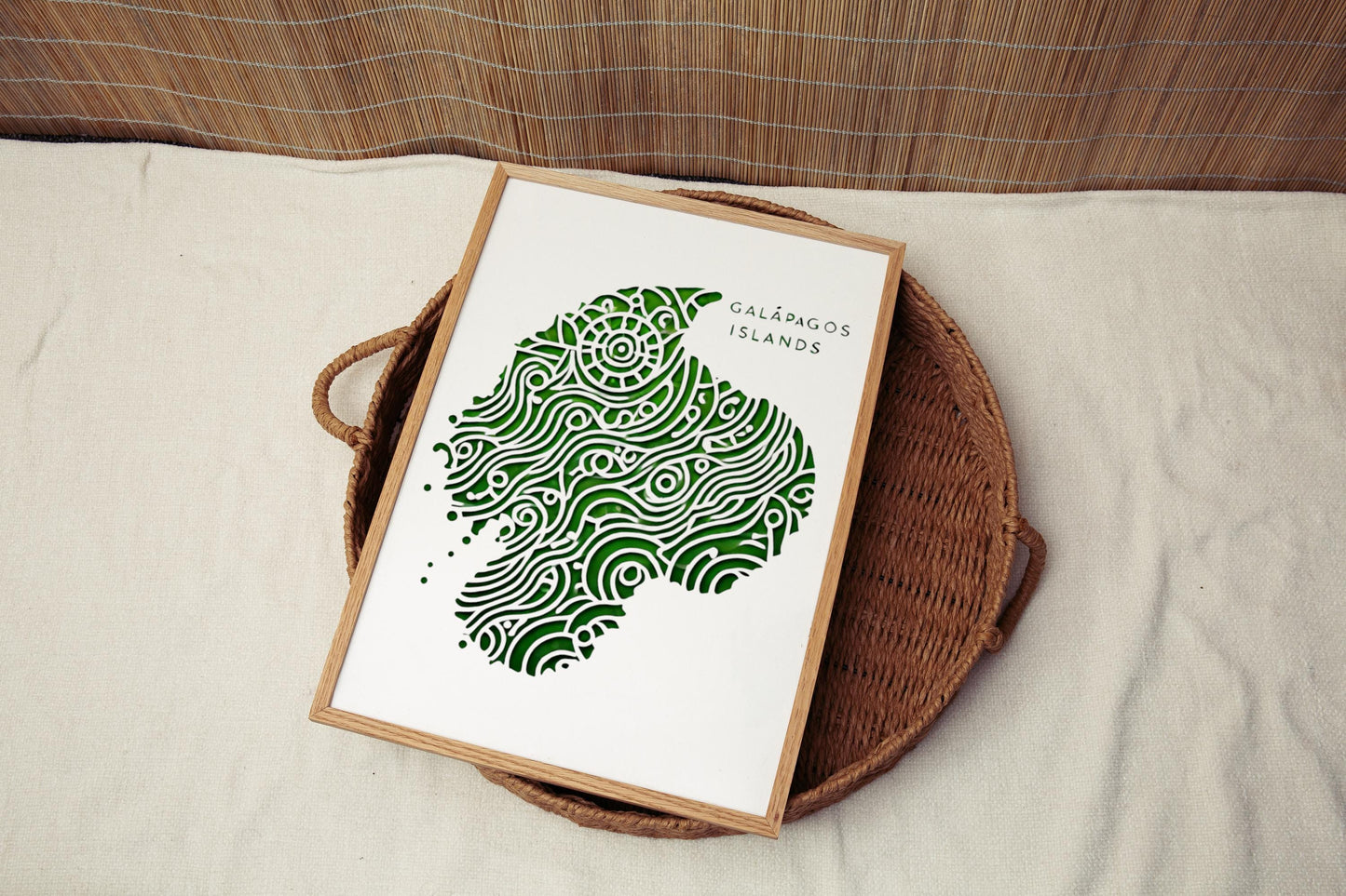 Ecuador Galapagos Islands Wall Art Print – Travel Decor, Housewarming Gift, Unique Ecuadorian Map Home Decor, Nature & Wildlife Artwork