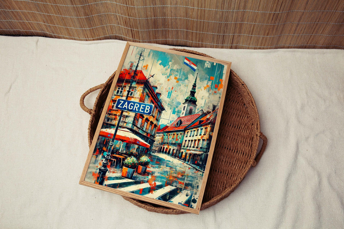 Zagreb Travel Art Print - Zagreb, Croatia