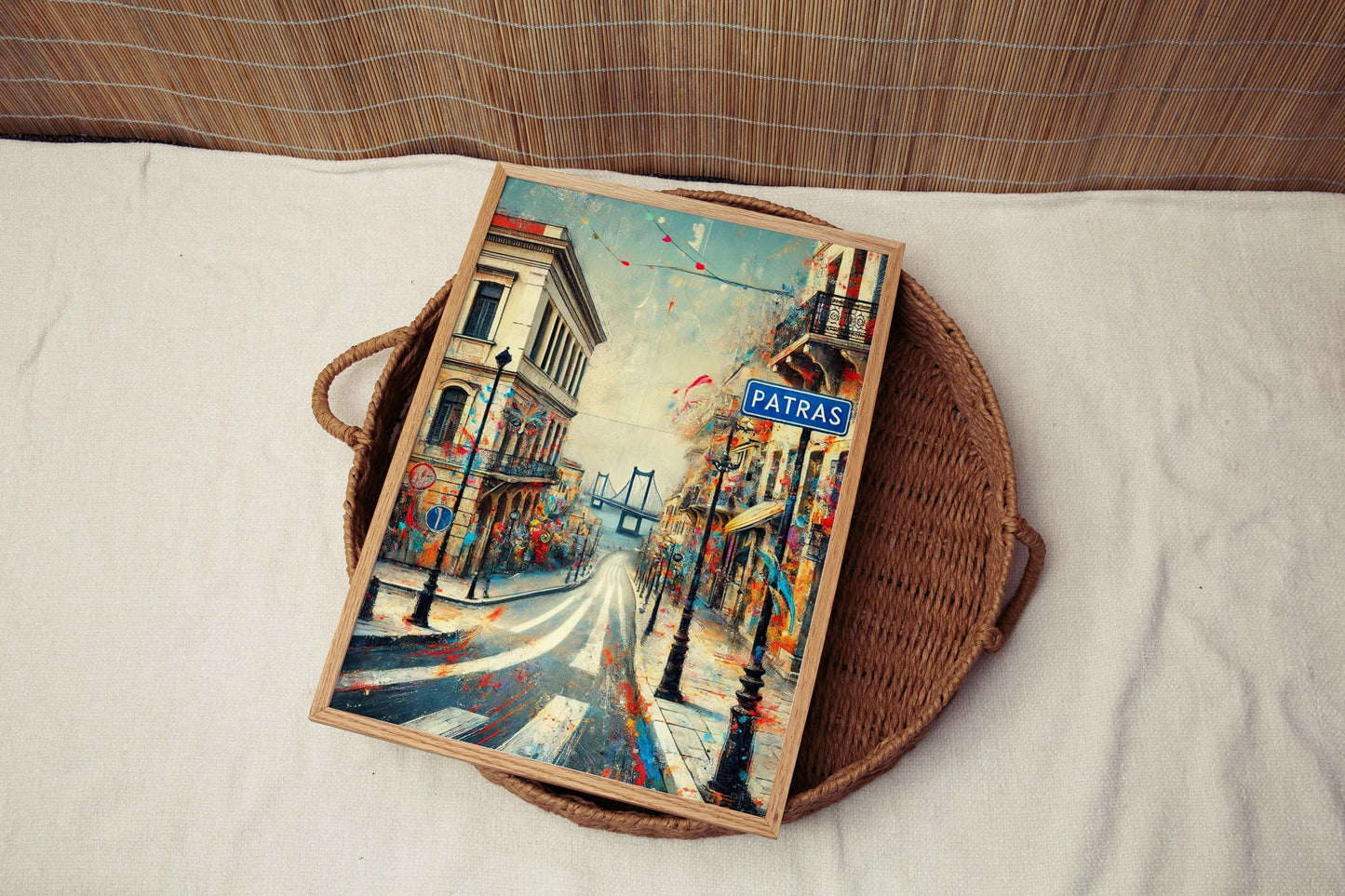 Patras Art Wall Print - Greek Travel Poster, Patras Artwork for Home Decor, European Gift, Housewarming & Greece Wall Art