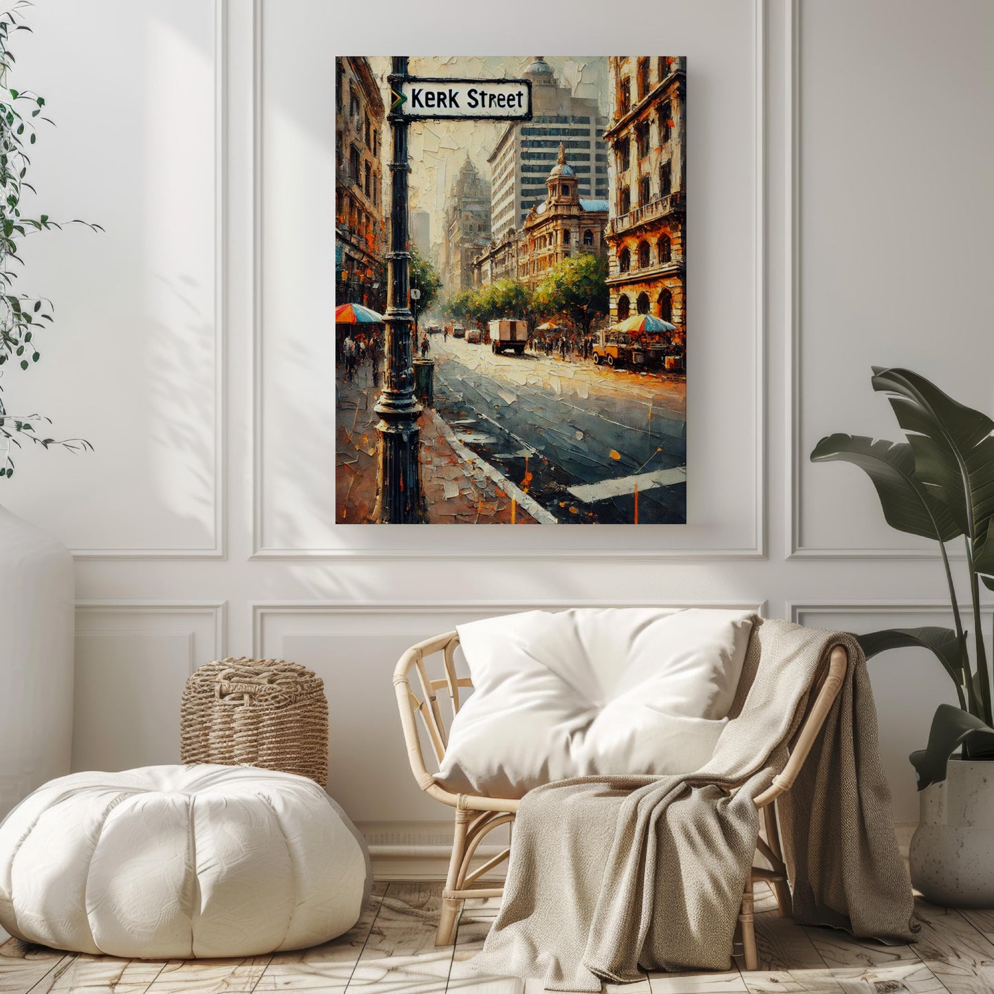 Kerk Street Wall Art Johannesburg Print South Africa Cityscape Travel Poster Home Decor Gift Africa Painting