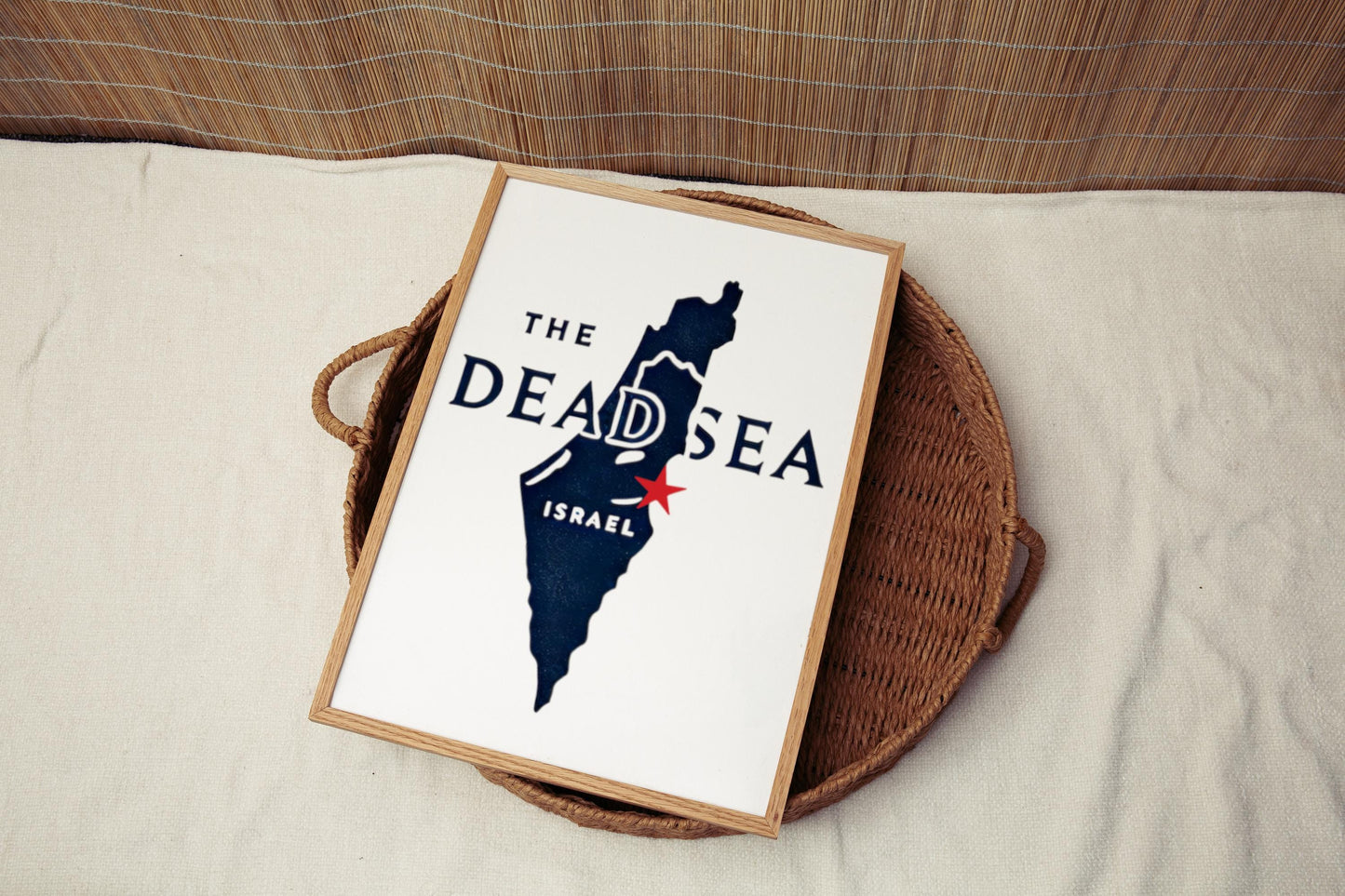 Dead Sea Wall Art Print, Israel Travel Decor, Housewarming Gift, Coastal Home Artwork, Dead Sea Landscape Poster, Israel Gift Idea