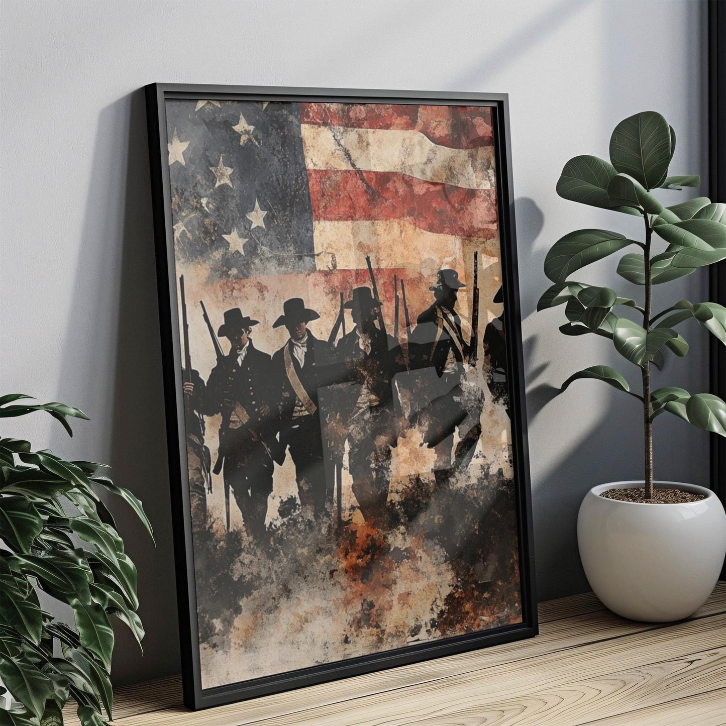 American War Abstract USA Wall Art Patriotic United States Poster American Independence Decor