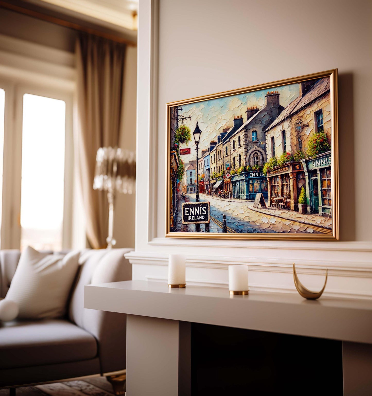 Ennis Art Wall Print - Ireland City Travel Poster, European Artwork, Housewarming Gift, Ennis Wall Decor, Irish Travel Print, Ireland Gift