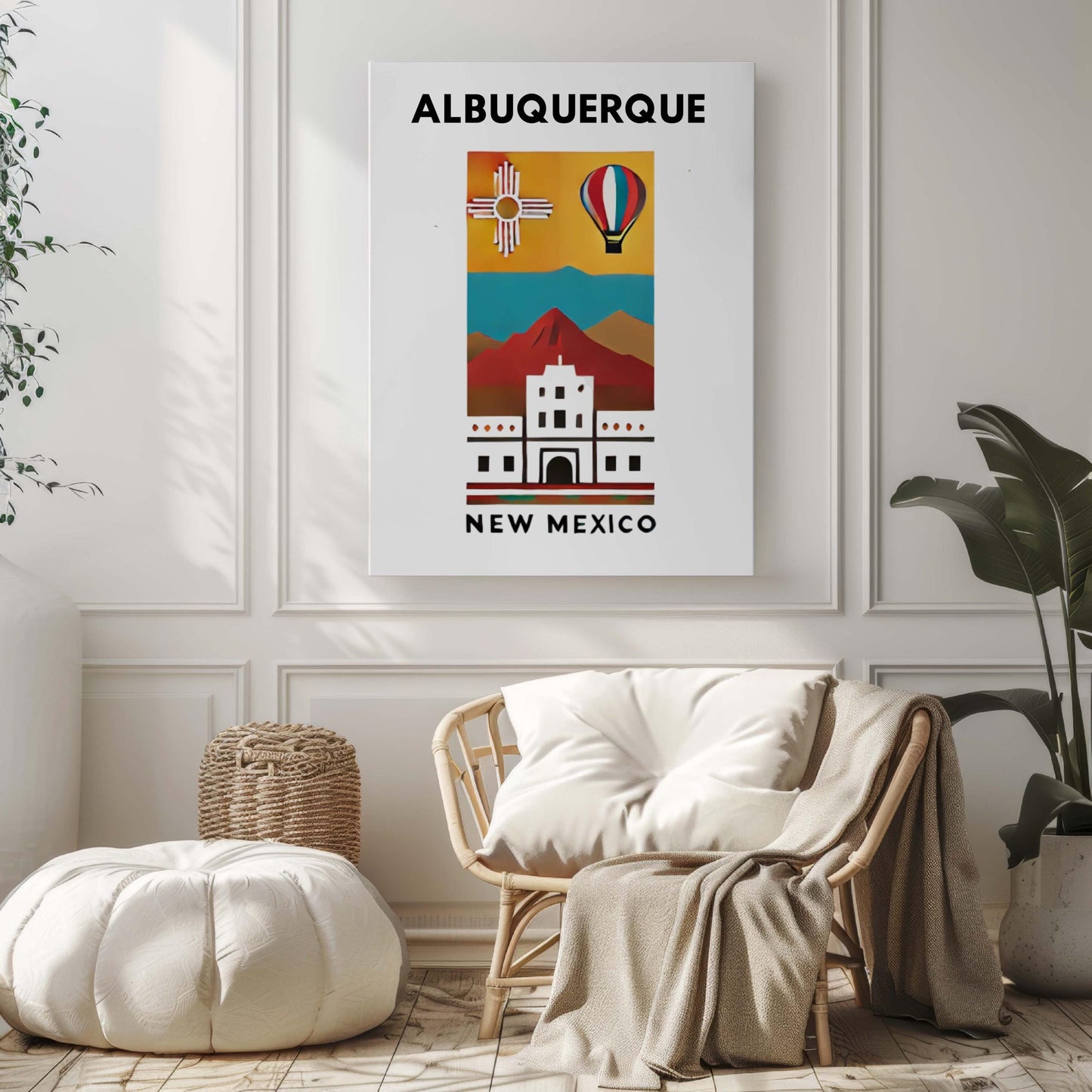 Albuquerque Print Wall Art - New Mexico Decor, Travel Poster, Housewarming & College Gift, Southwestern Home Decoration