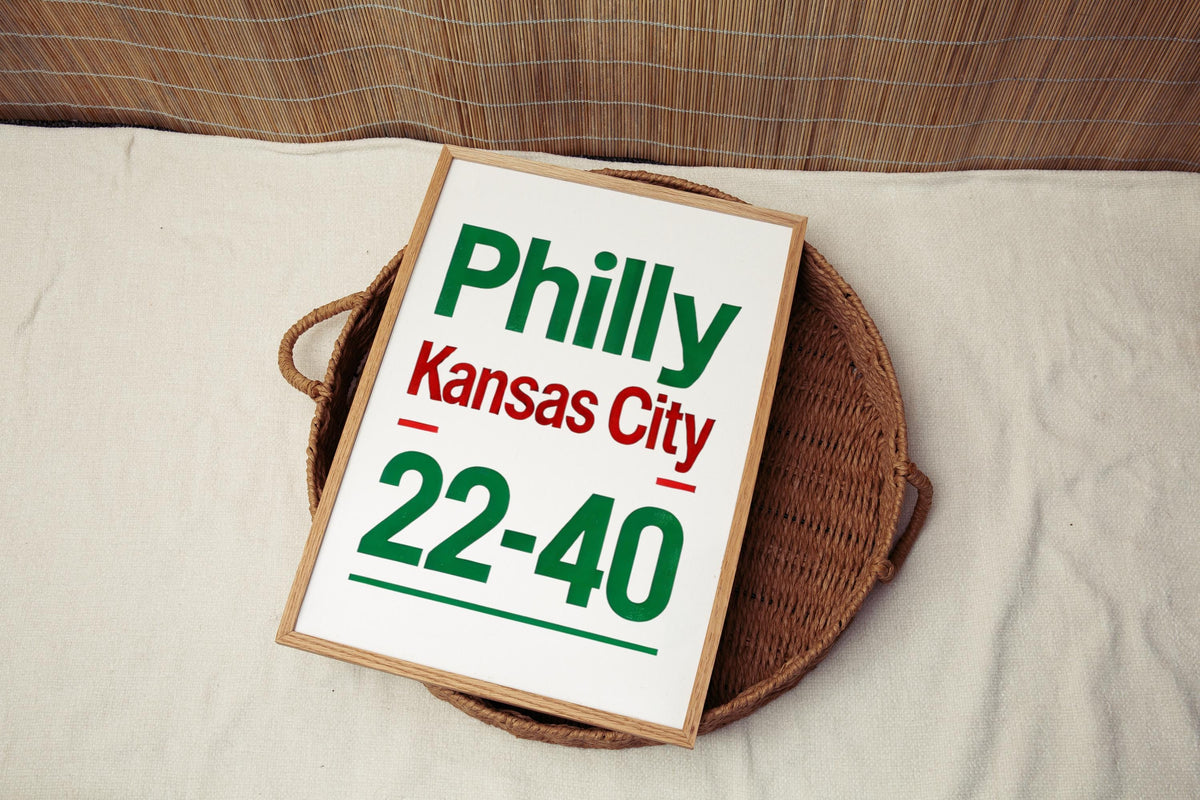 Philly Vs Kansas City Print - Pennsylvania & Missouri, USA
