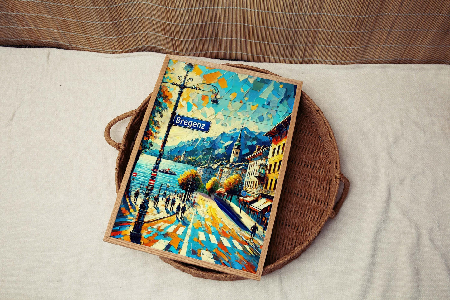 Bregenz Art Travel Print - Austria City Wall Art, European Travel Poster, Housewarming Gift, Bregenz Wall Decor, Austrian Home Decoration