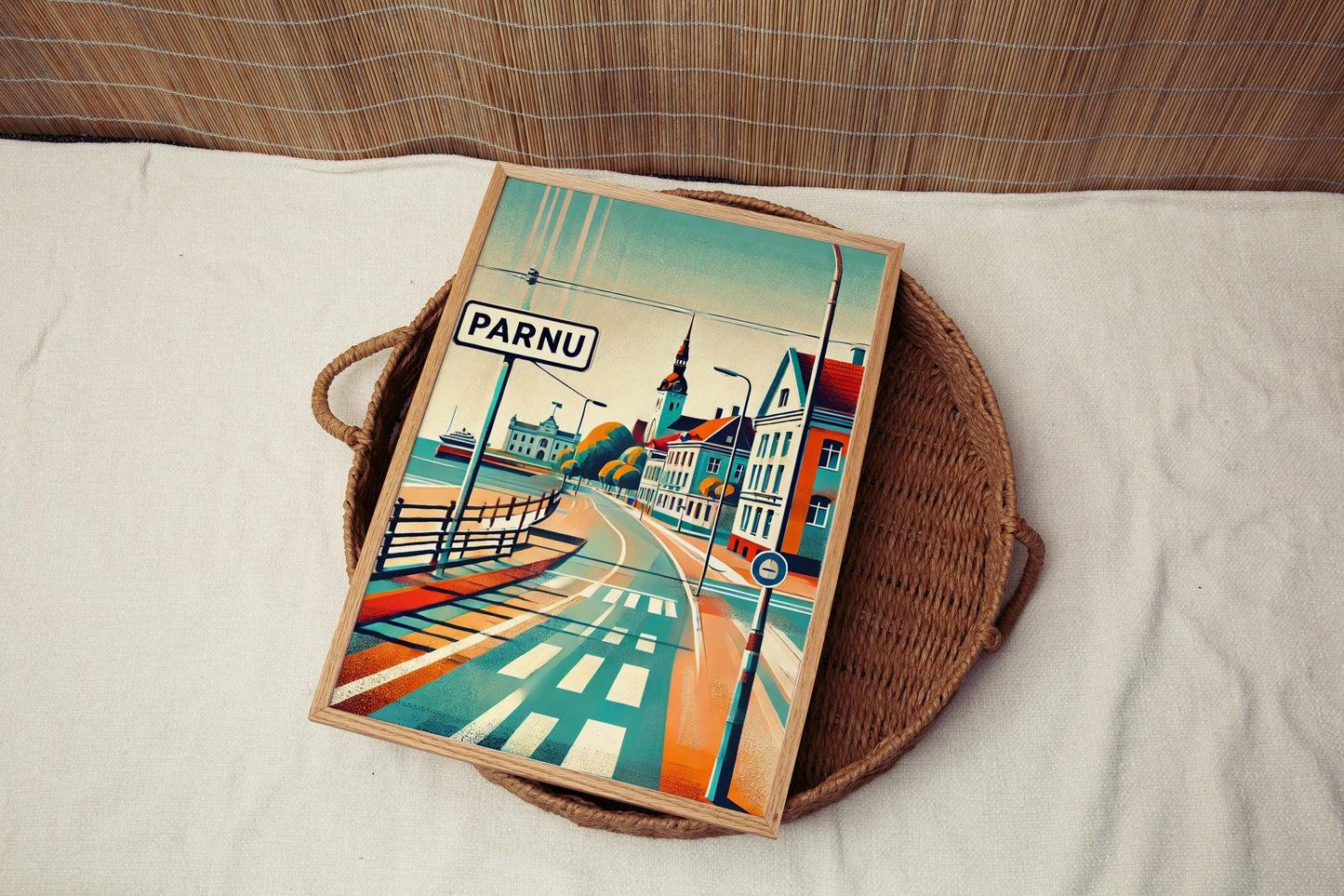 Parnu Art: Estonia City Wall Art Print, European Travel Poster, Housewarming Gift, Parnu Print Home Decor