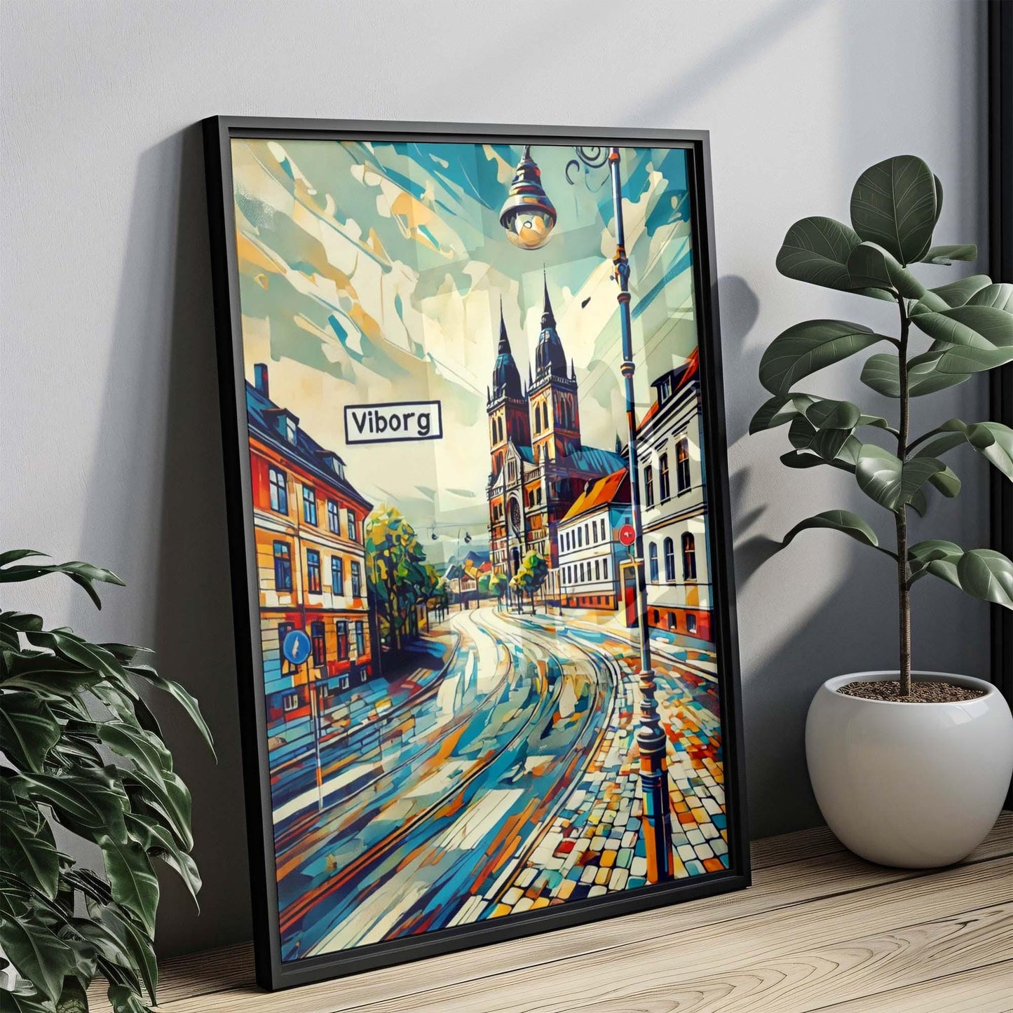 Viborg Art Print - Denmark City Wall Art, Travel Poster, European Artwork, Housewarming Gift, Scandinavian Home Decor