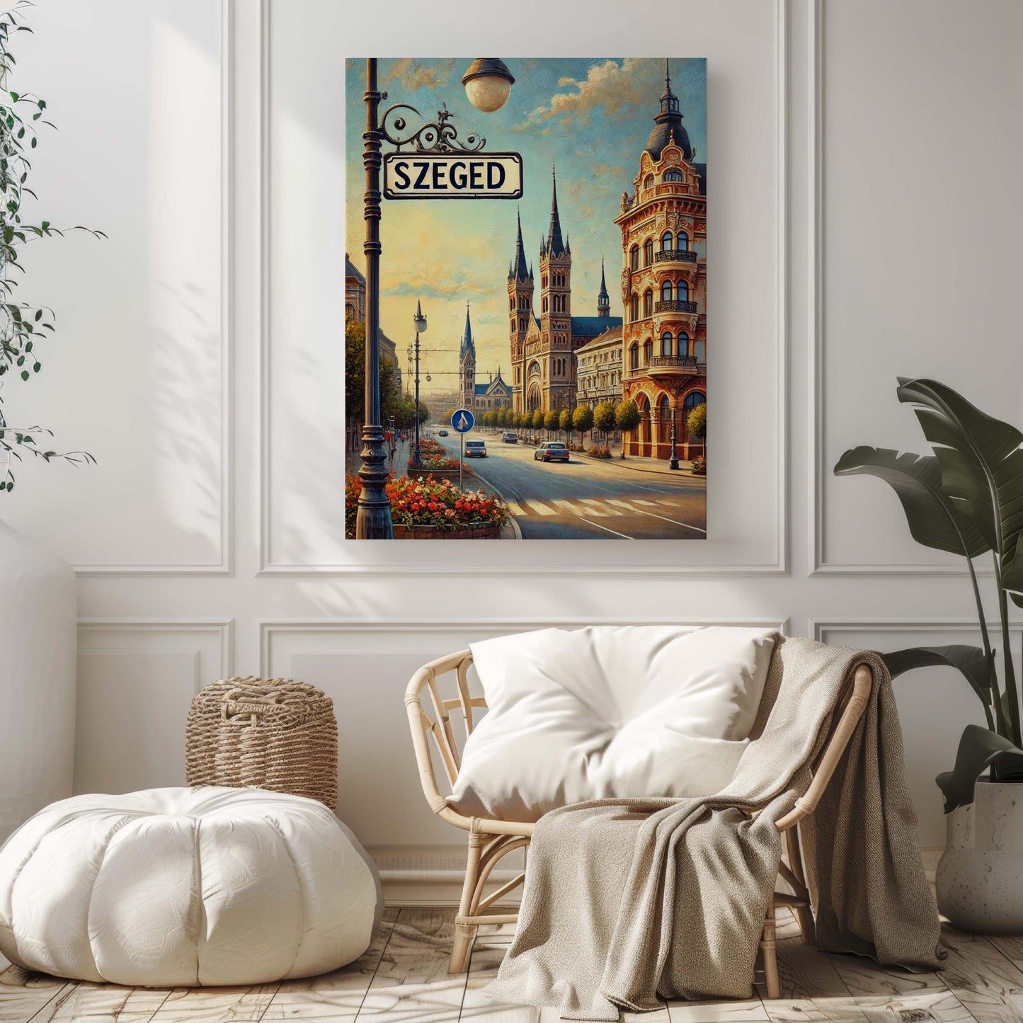 Szeged Art Wall Print - Hungary City Travel Poster, European Artwork, Housewarming Gift, Szeged Wall Decor, Hungary Travel Print