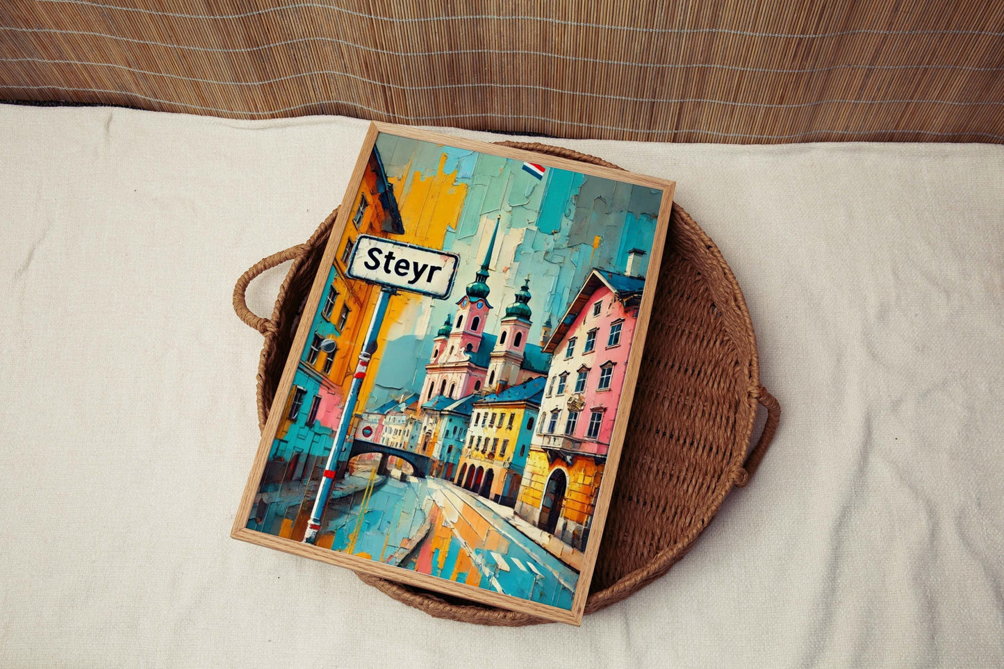Steyr Art Wall Print - Austria City Travel Poster, European Artwork, Housewarming Gift, Steyr Wall Decor
