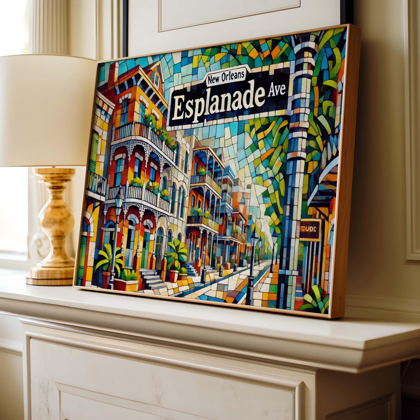 Esplanade Ave Print - New Orleans Wall Art, Travel Poster, Louisiana Gift, Esplanade Avenue Decor, Housewarming & Home Office Art