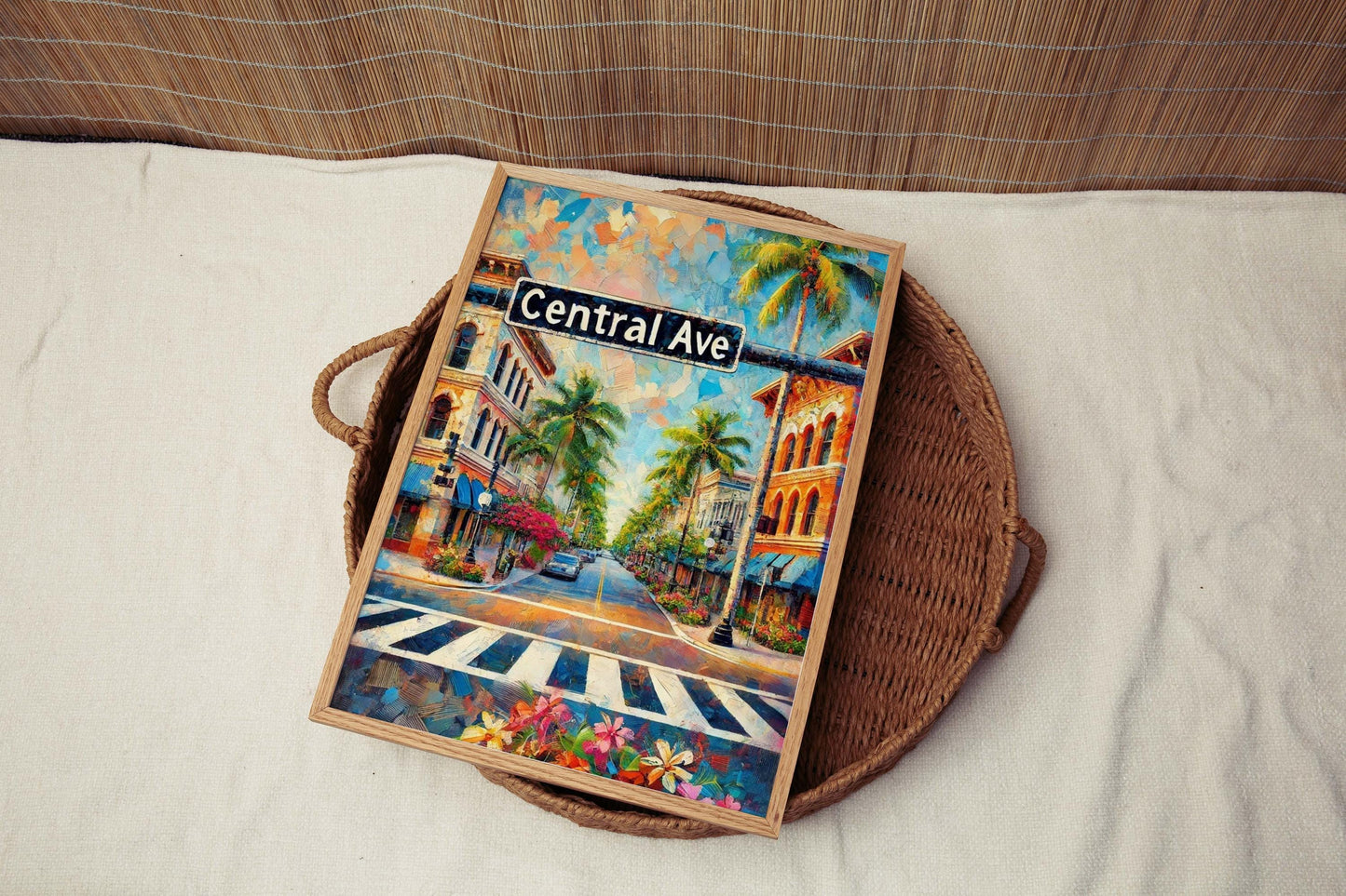 Central Ave Print – Naples Florida Wall Art, Travel Poster, Florida Gift, Housewarming Decor, Coastal Beach Art, FL Travel Print