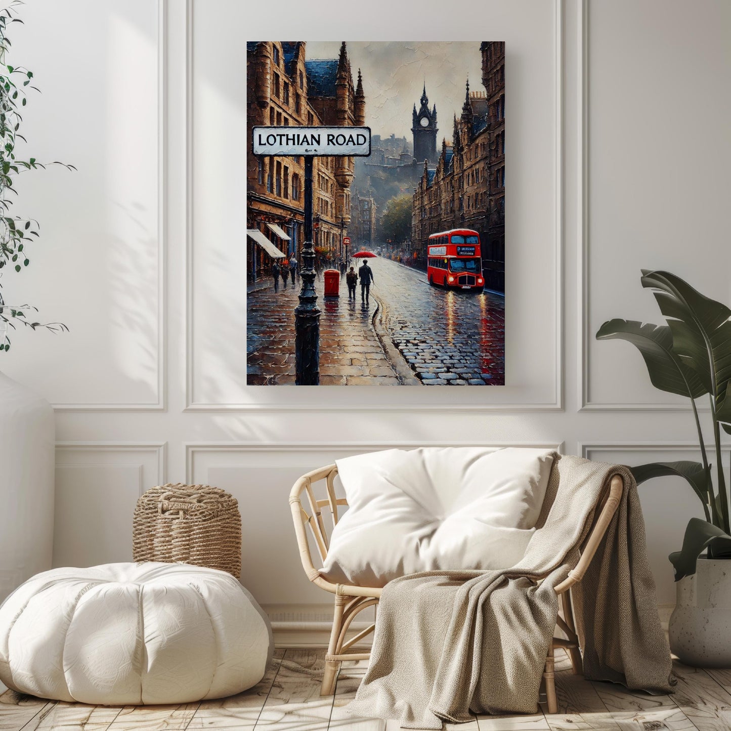 Edinburgh Lothian Rd Wall Art Print – Travel Poster & United Kingdom Gift, Edinburgh Home Decor, Housewarming Present