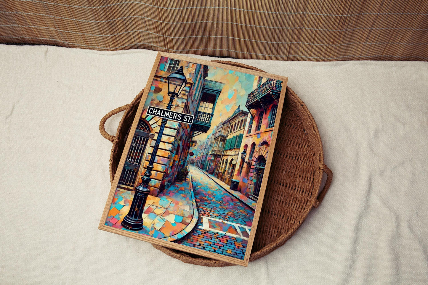 Charleston Wall Art Chalmers Street Print Travel Poster South Carolina Gift Charleston Home Decor Travel Art