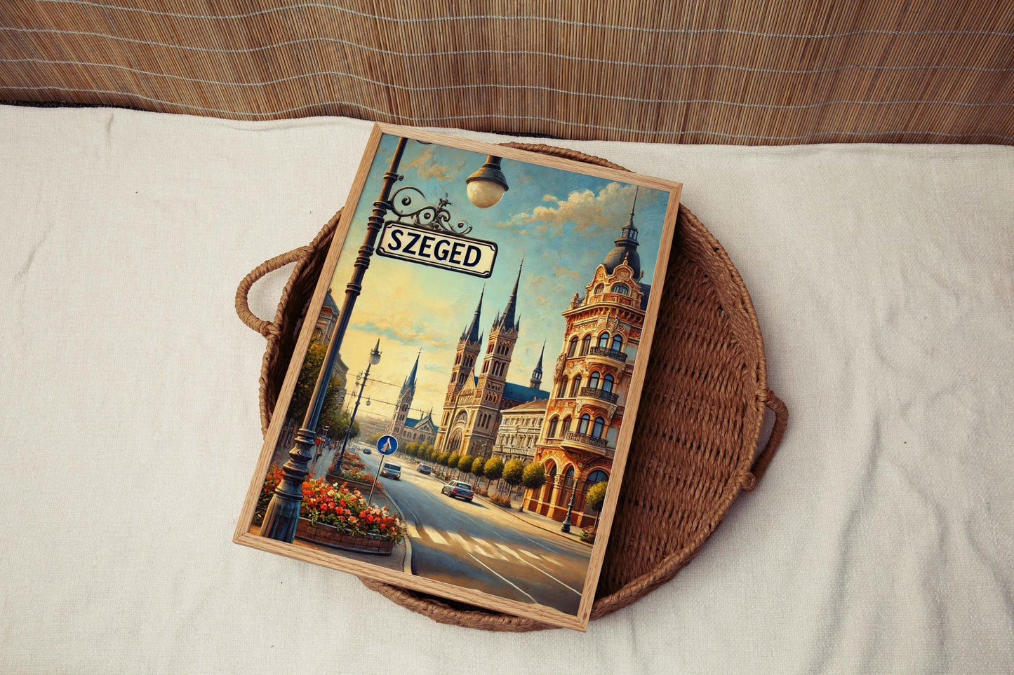 Szeged Art Wall Print - Hungary City Travel Poster, European Artwork, Housewarming Gift, Szeged Wall Decor, Hungary Travel Print