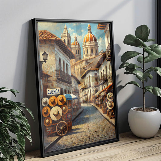 South American Ecuador Cuenca Wall Art Print – Travel Poster, Ecuador Gift & Home Decor, Housewarming Art, Ecuadorian Culture Design