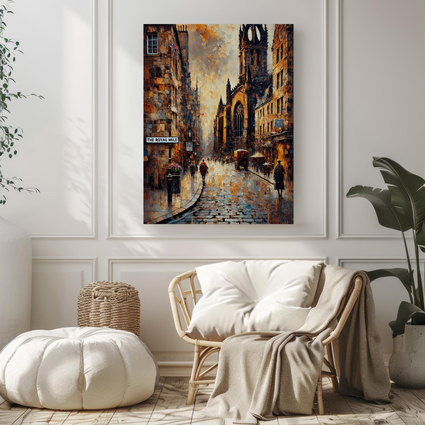 United Kingdom Art | Edinburgh The Royal Mile Wall Art Print | Cityscape Travel Poster | Scotland Decor | Housewarming Gift