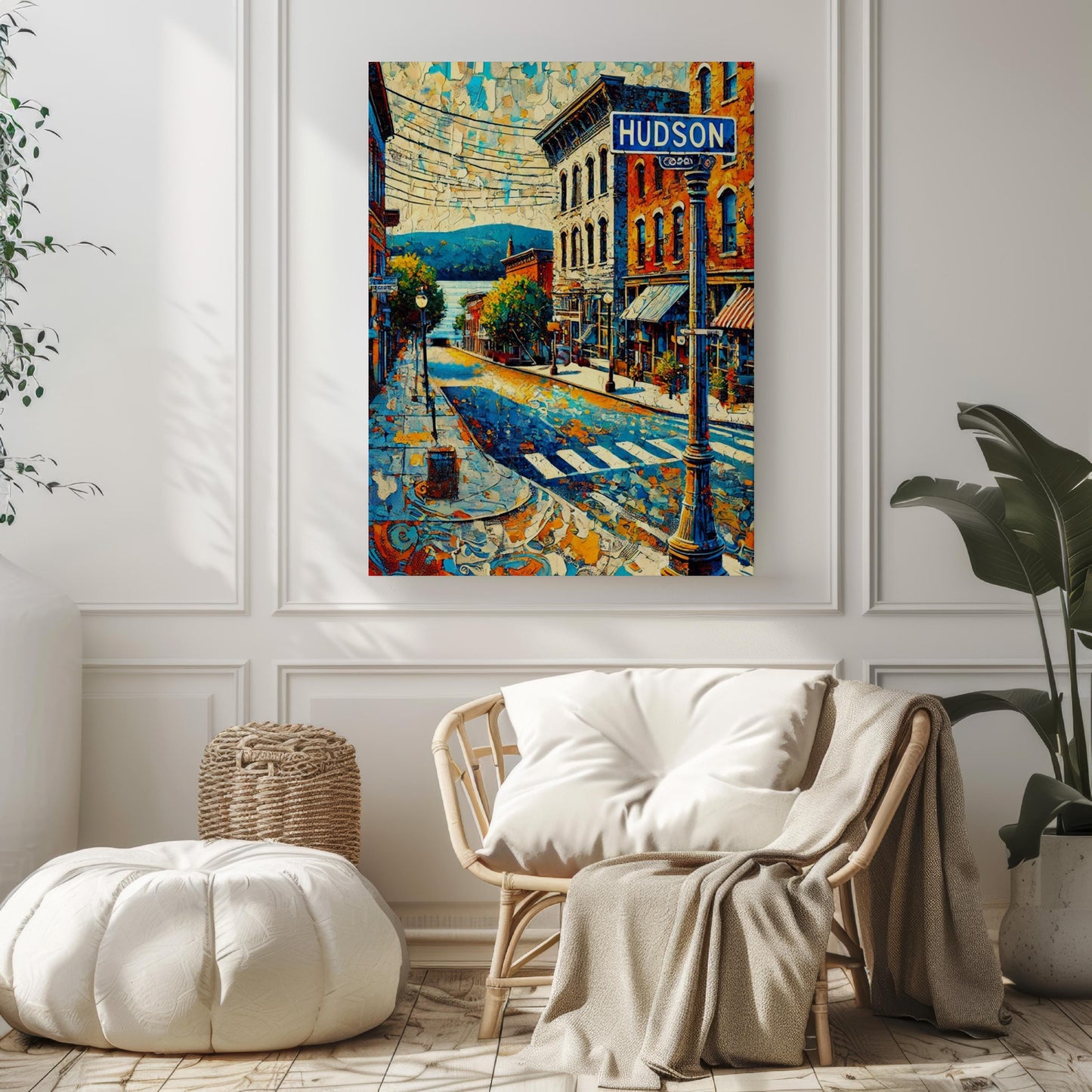 New York Hudson Wall Art Print - Travel Poster & Souvenir Gift, USA Home Decor, New York City Housewarming Artwork