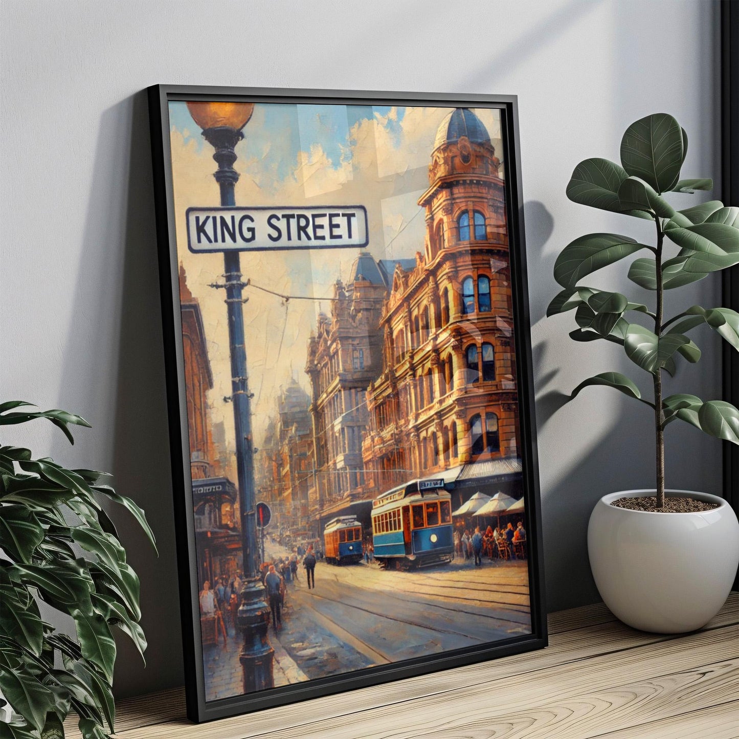 King Street Wall Art Sydney Print Australia Art Travel Poster Gift Housewarming Decor, Australian Souvenir, Newtown Street Sign