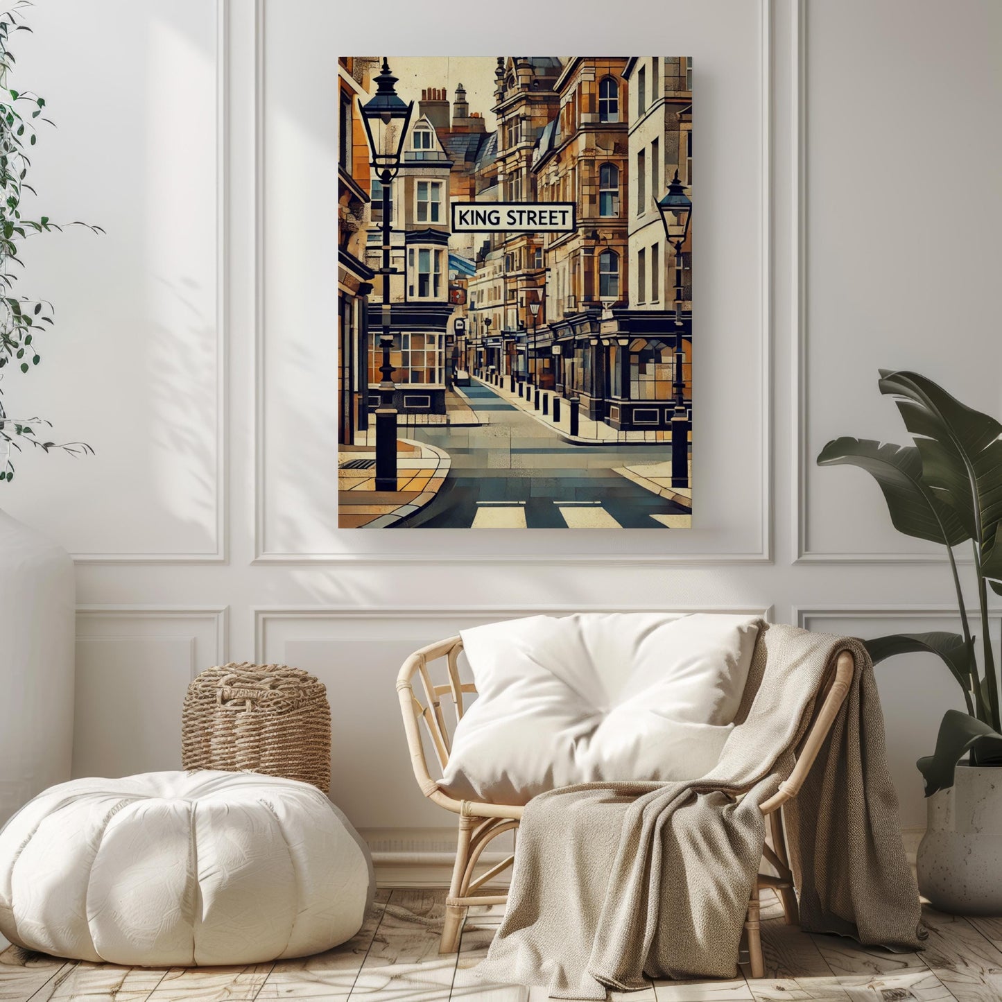 Manchester King Street Wall Art, Travel Print, England Souvenir, Housewarming Gift, Manchester City Poster, UK Travel Decor